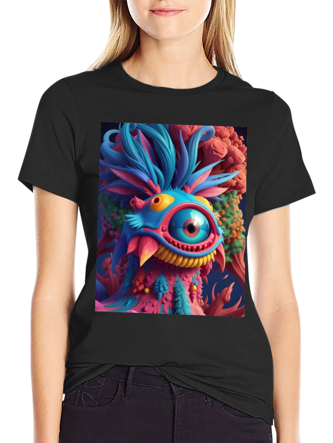 Funky Monster Graphic Tee - Eye-Catching Design