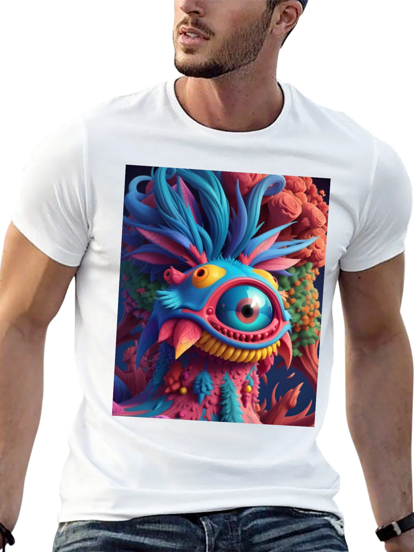 Funky Monster Graphic Tee - Eye-Catching Design