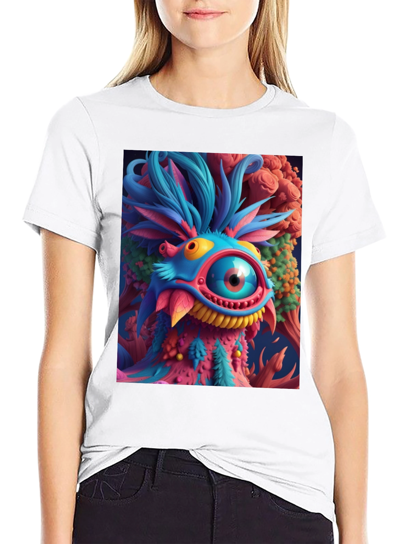 Funky Monster Graphic Tee - Eye-Catching Design