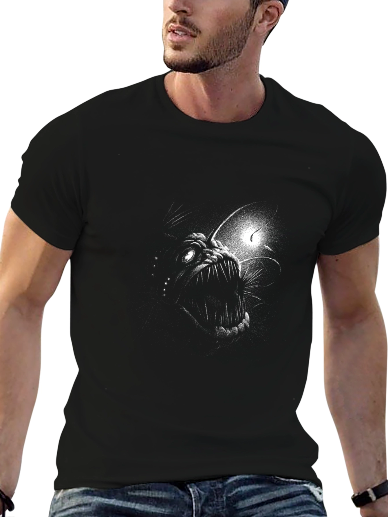 Anglerfish Graphic Tee - Dark & Edgy Design