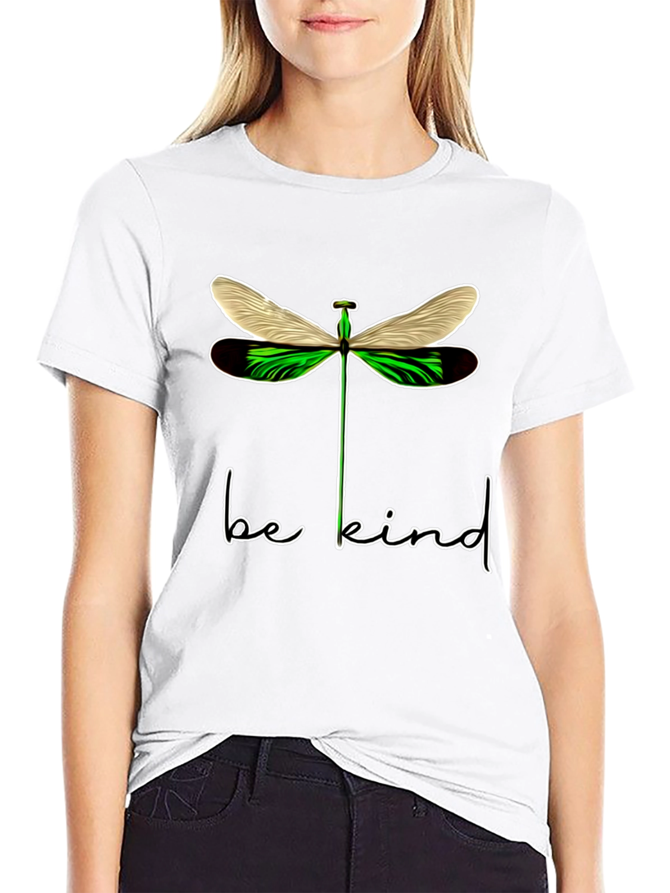 Be Kind Dragonfly Graphic T-Shirt - Stylish Comfort
