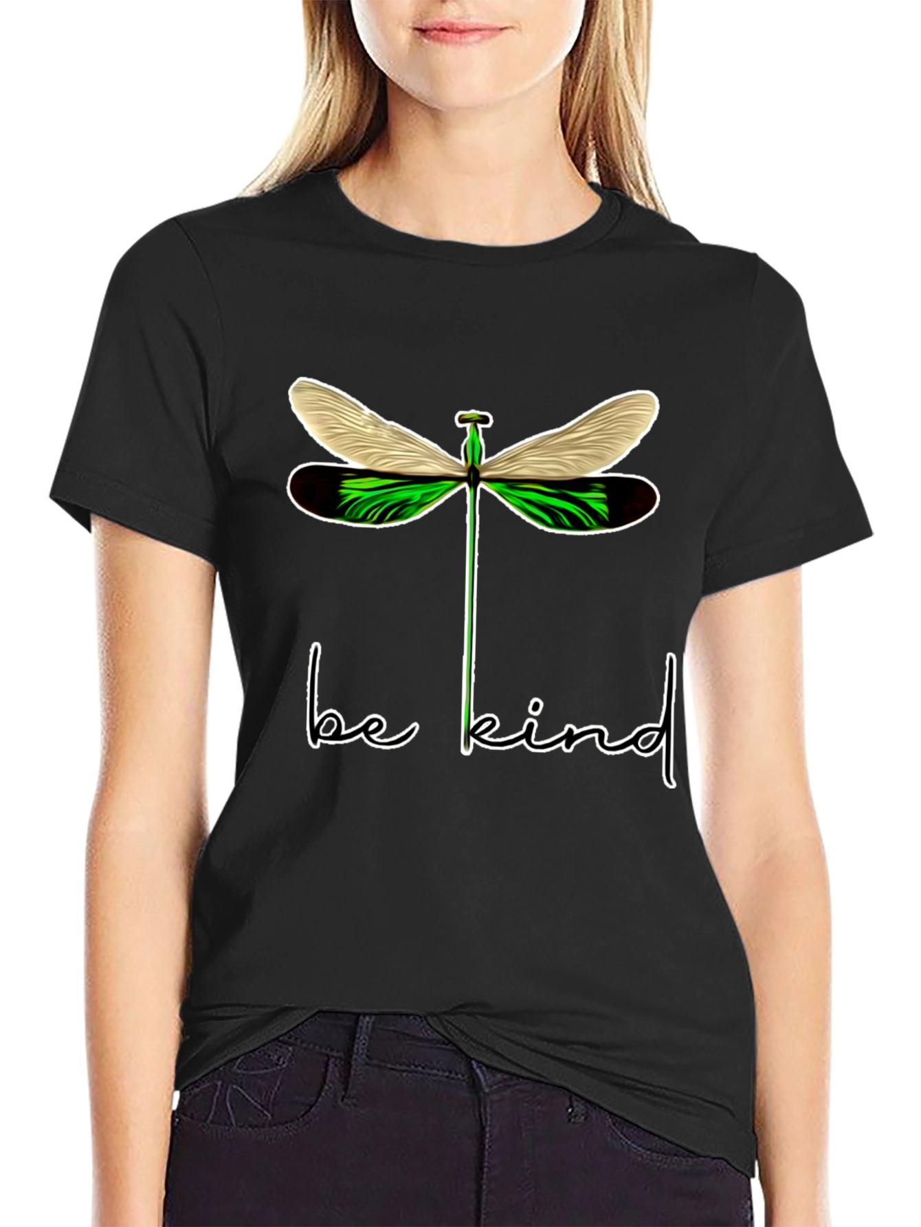 Be Kind Dragonfly Graphic T-Shirt - Stylish Comfort