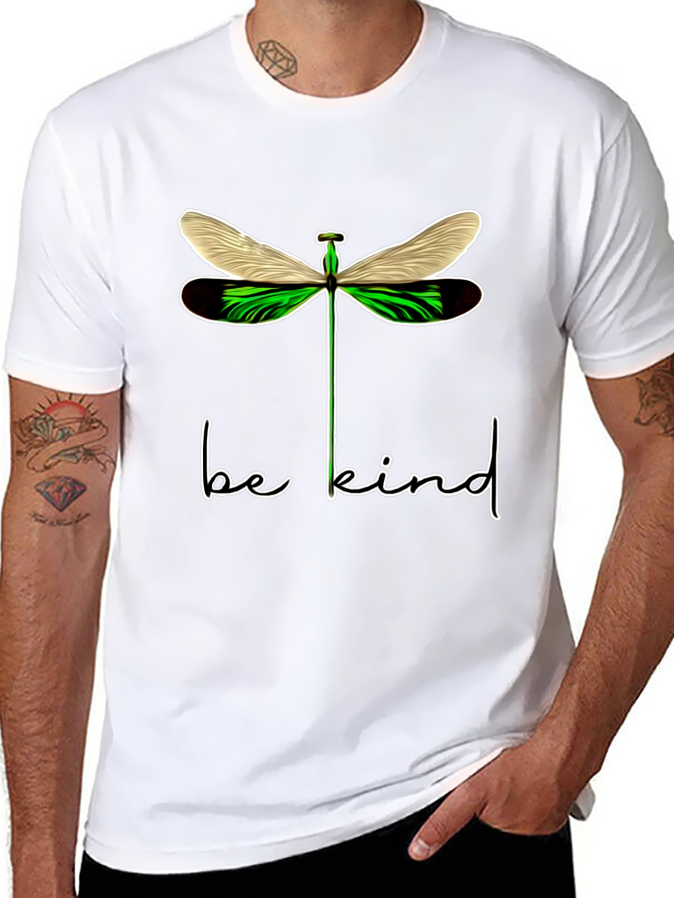 Be Kind Dragonfly Graphic T-Shirt - Stylish Comfort