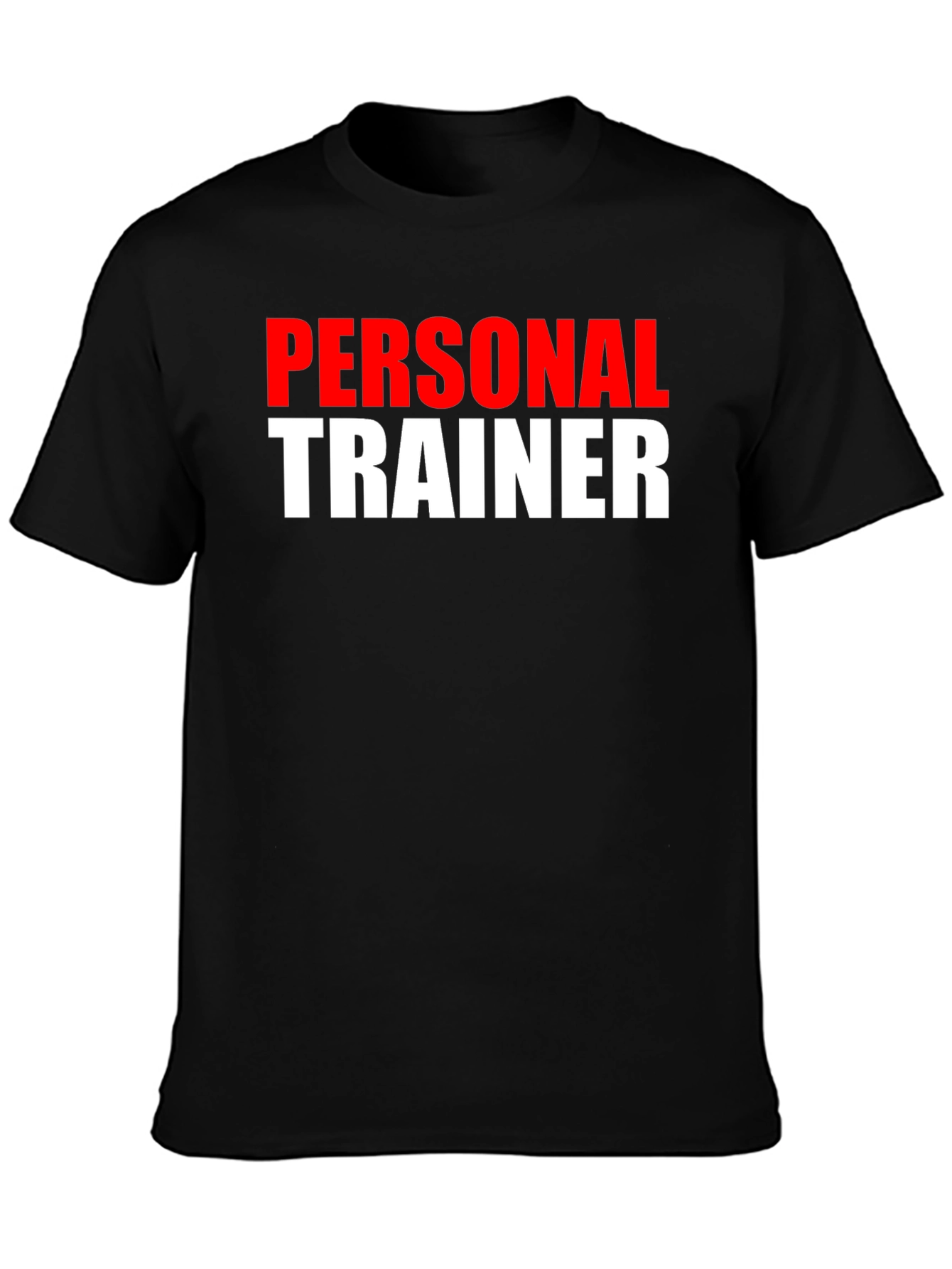 Personal Trainer Graphic Tee - Black Cotton Gym Shirt