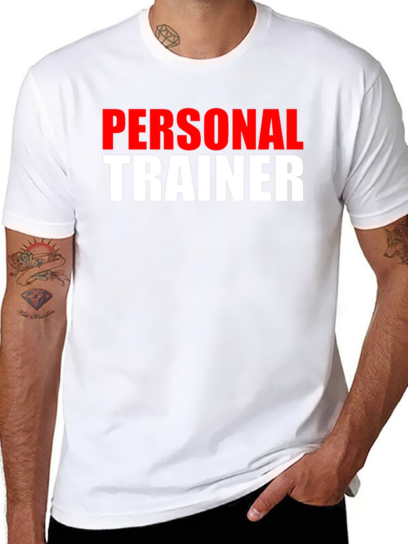 Personal Trainer Graphic Tee - Black Cotton Gym Shirt