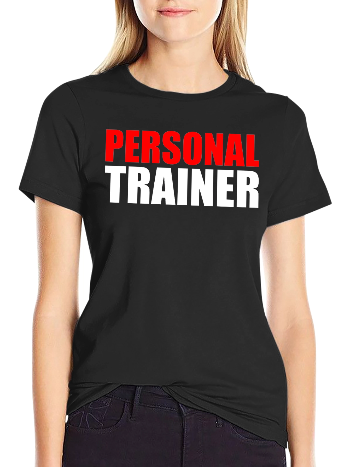 Personal Trainer Graphic Tee - Black Cotton Gym Shirt