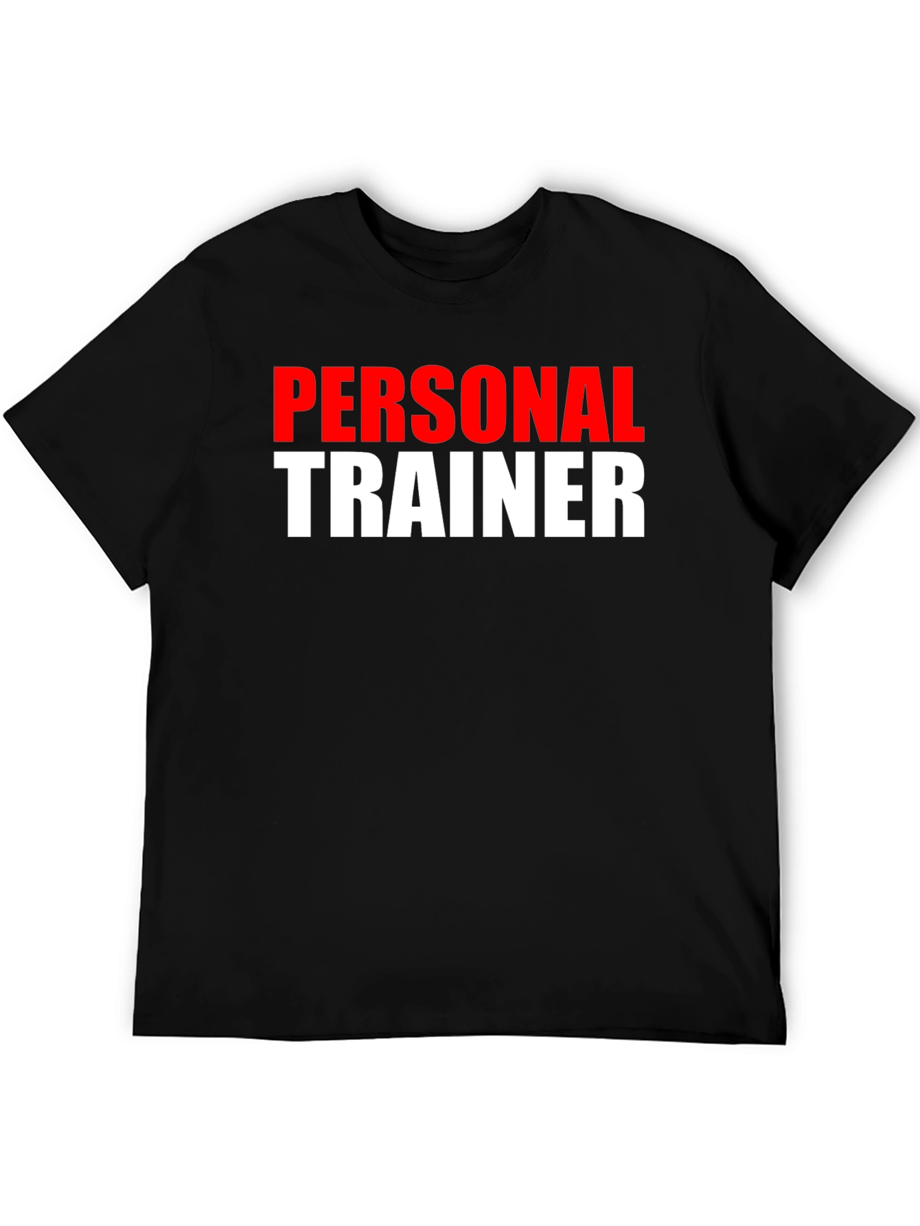 Personal Trainer Graphic Tee - Black Cotton Gym Shirt