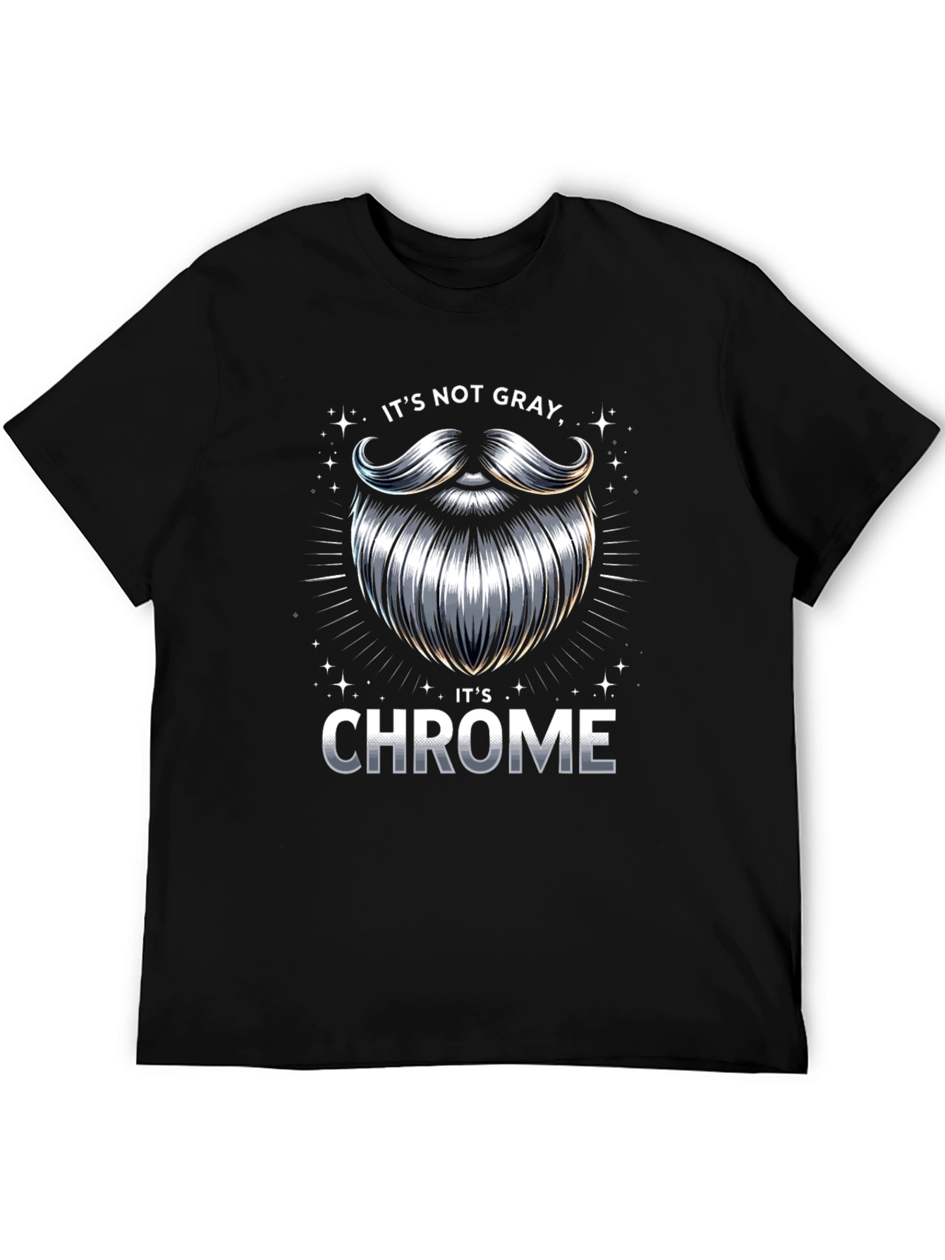 Chrome Beard Graphic T-Shirt - Unique Mens Tee