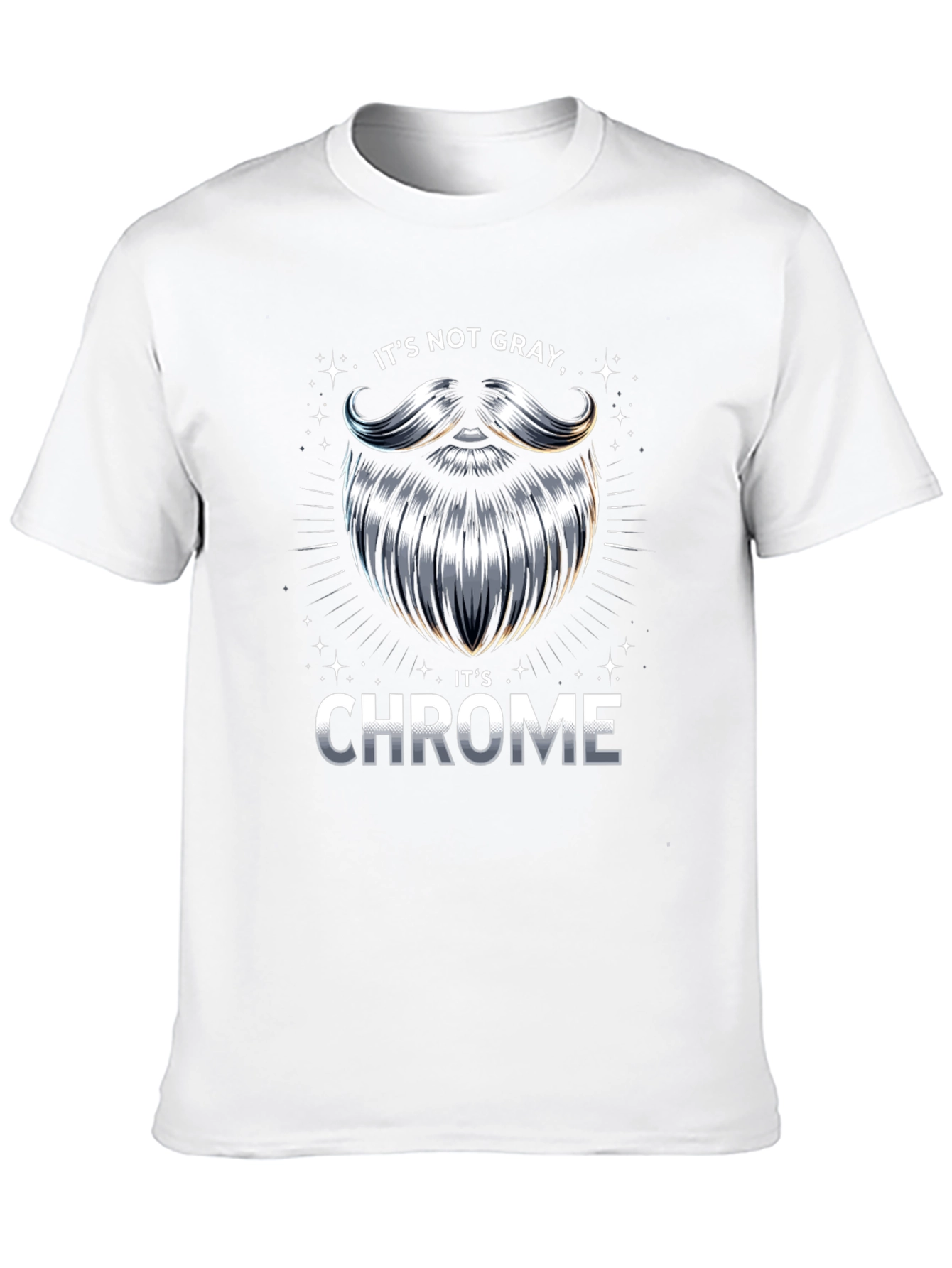Chrome Beard Graphic T-Shirt - Unique Mens Tee