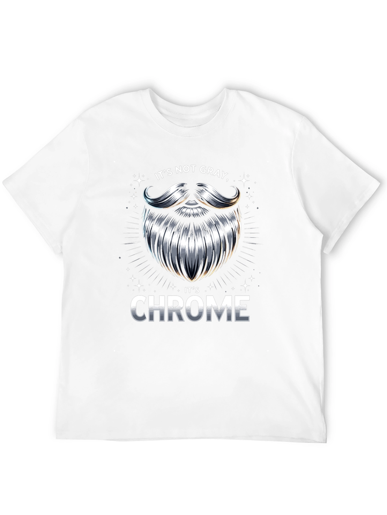 Chrome Beard Graphic T-Shirt - Unique Mens Tee