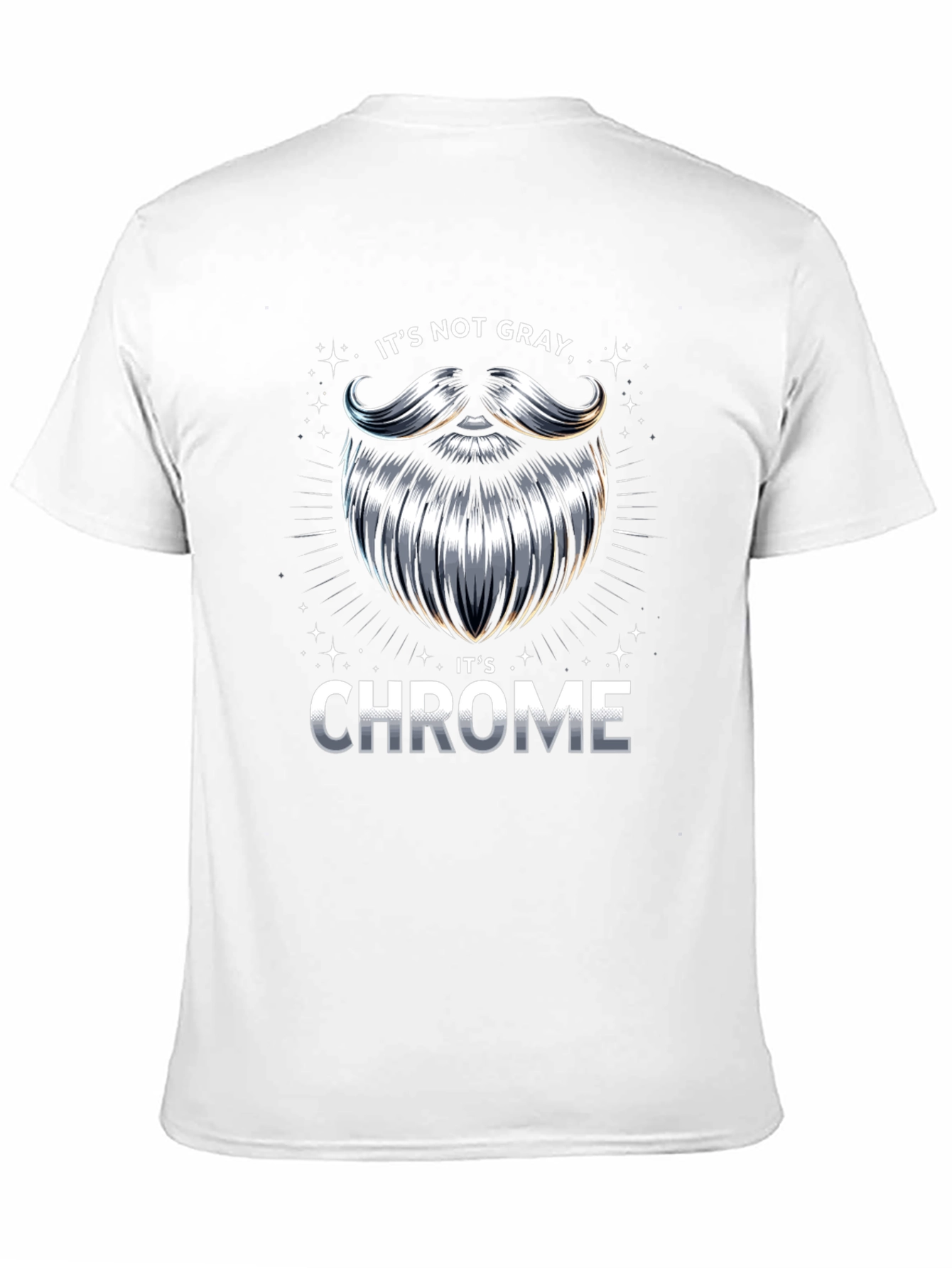Chrome Beard Graphic T-Shirt - Unique Mens Tee