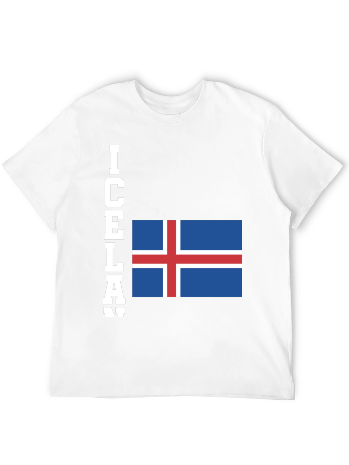 Iceland Flag T-Shirt - Black Graphic Tee