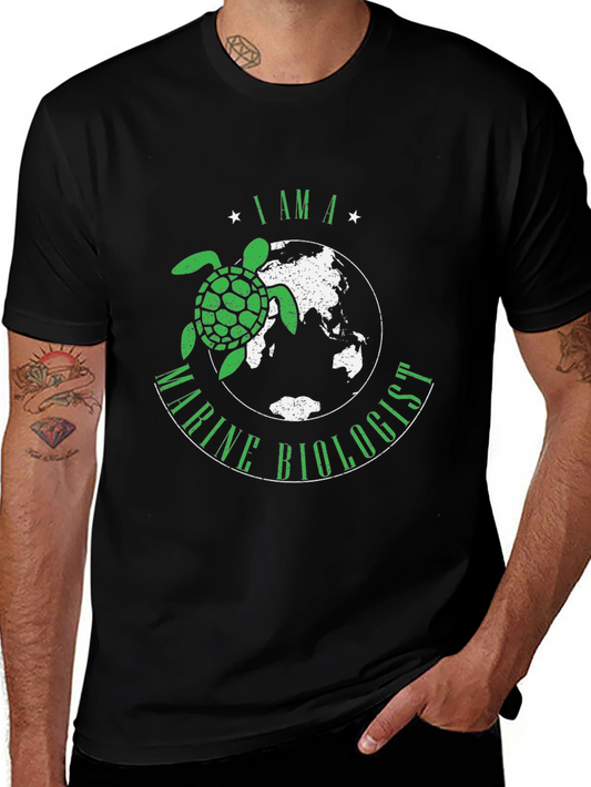 Marine Biologist Turtle Graphic T-Shirt