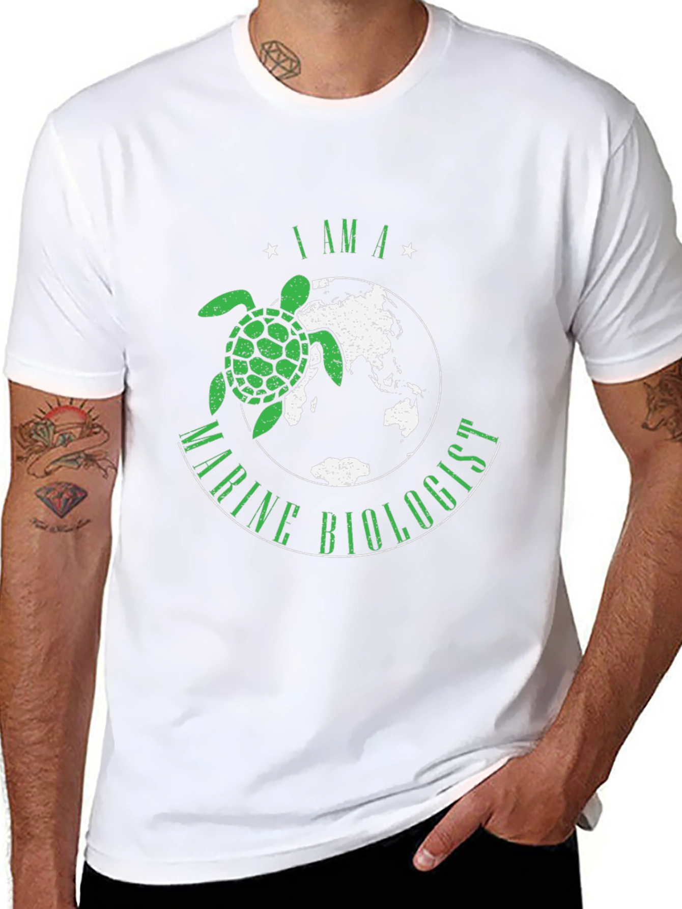 Marine Biologist Turtle Graphic T-Shirt