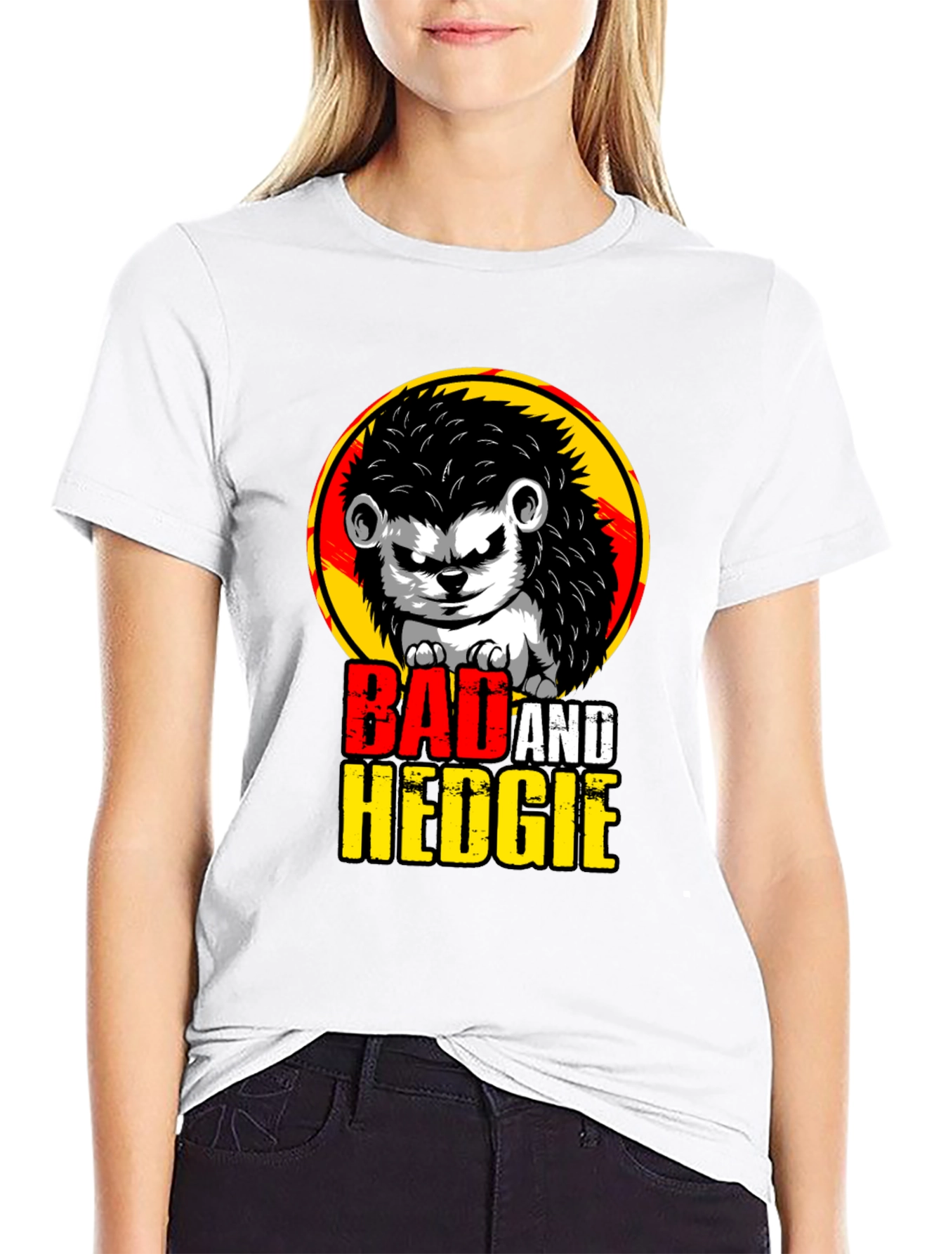 Bad and Hedgie T-Shirt - Cool Hedgehog Graphic Tee