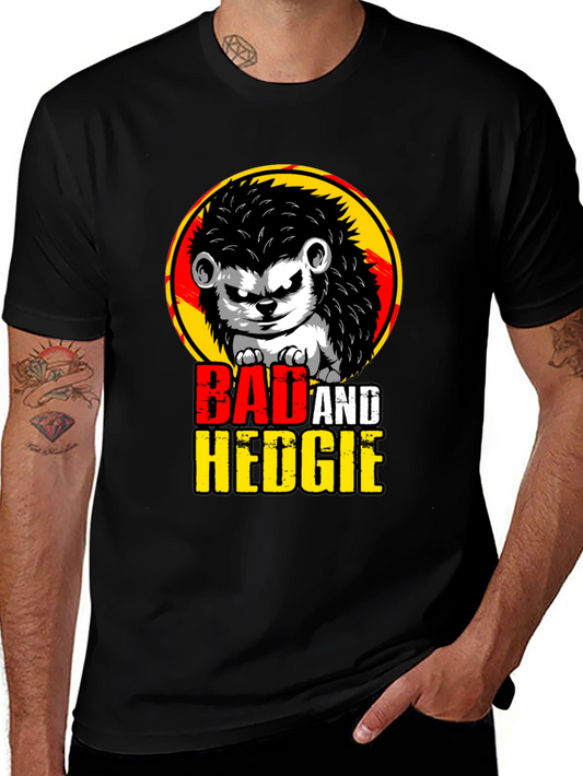 Bad and Hedgie T-Shirt - Cool Hedgehog Graphic Tee