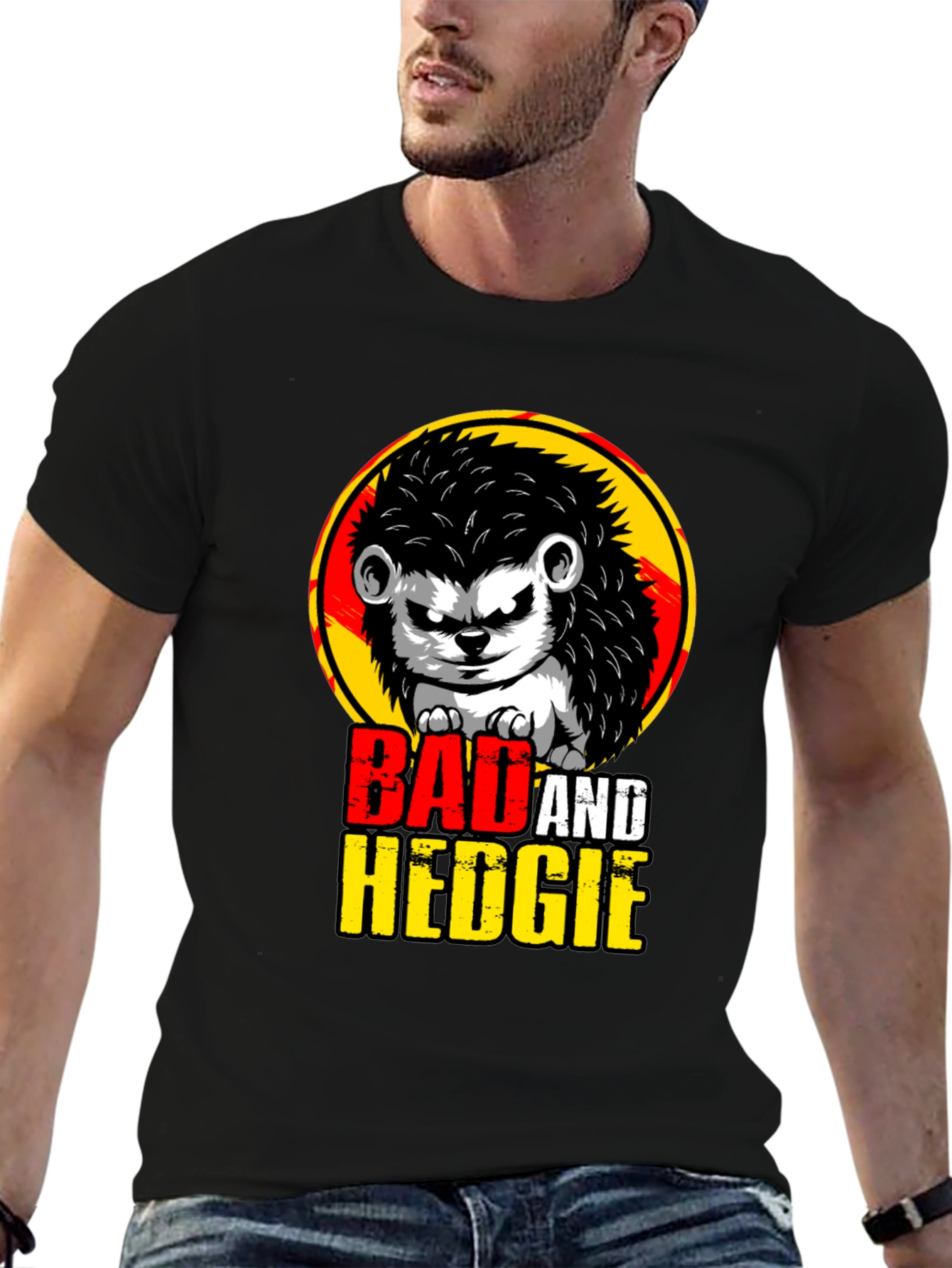 Bad and Hedgie T-Shirt - Cool Hedgehog Graphic Tee