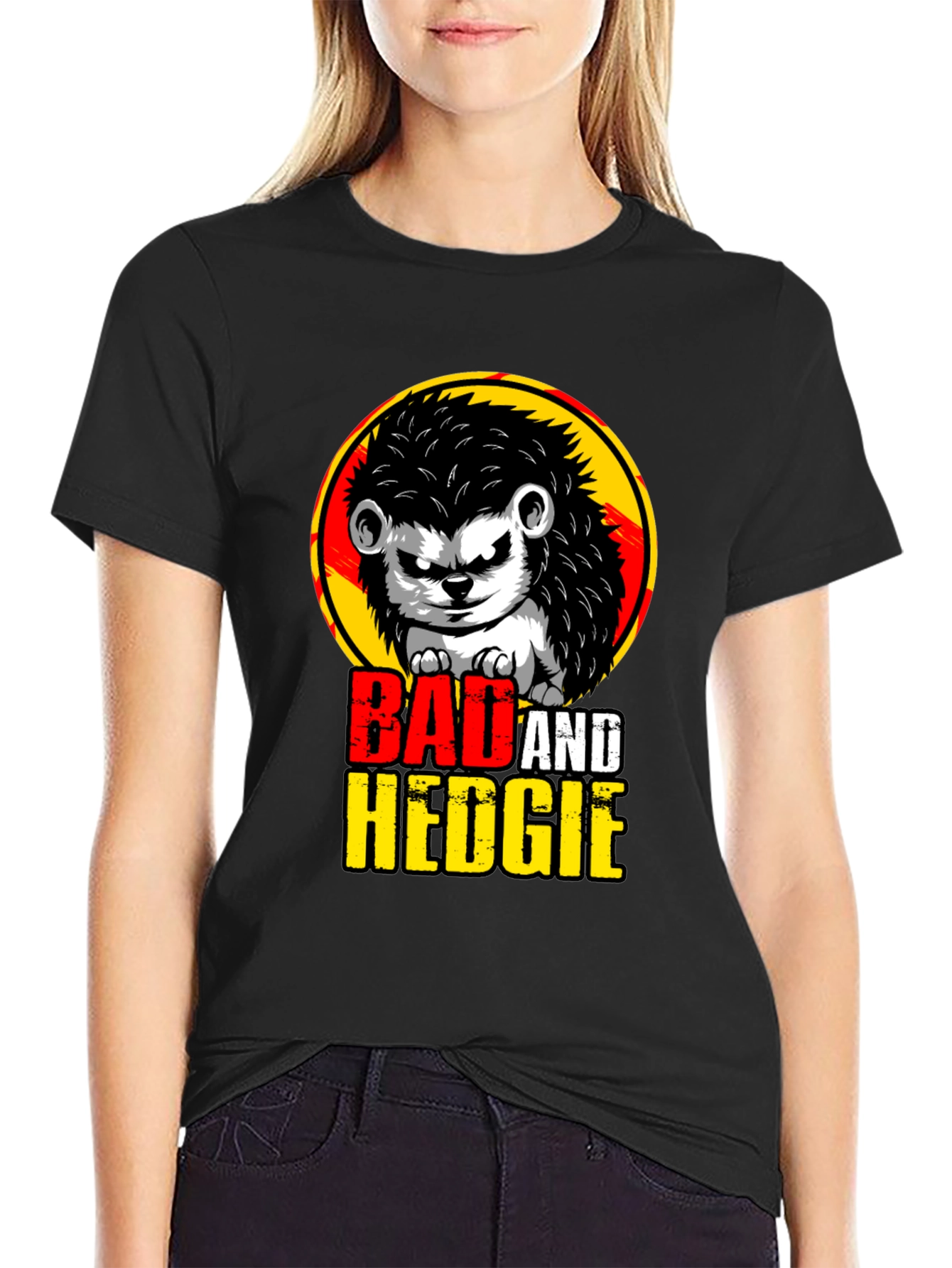 Bad and Hedgie T-Shirt - Cool Hedgehog Graphic Tee