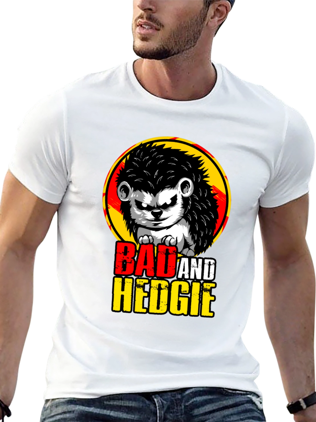 Bad and Hedgie T-Shirt - Cool Hedgehog Graphic Tee