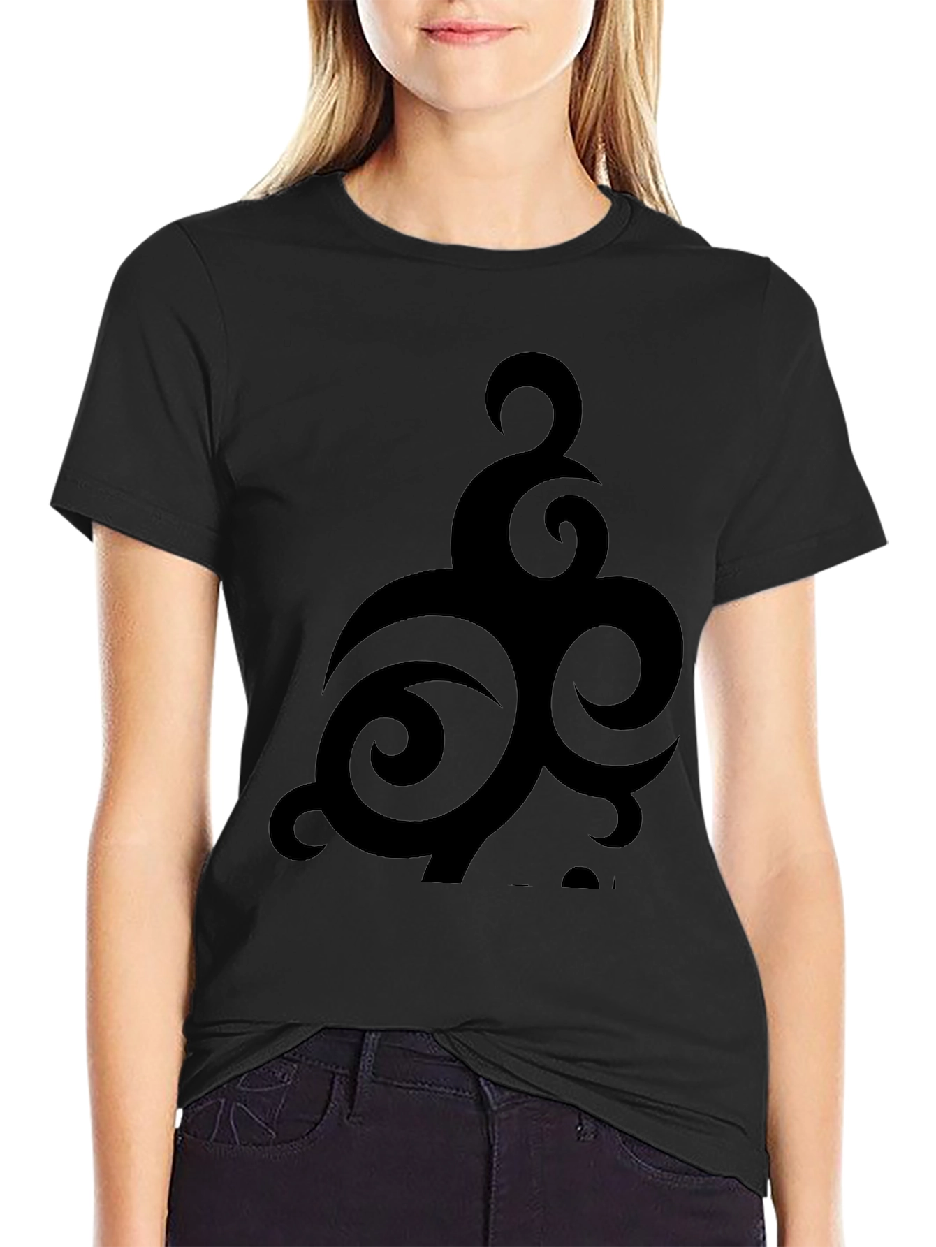 Tribal Graphic Black T-Shirt - Casual Style