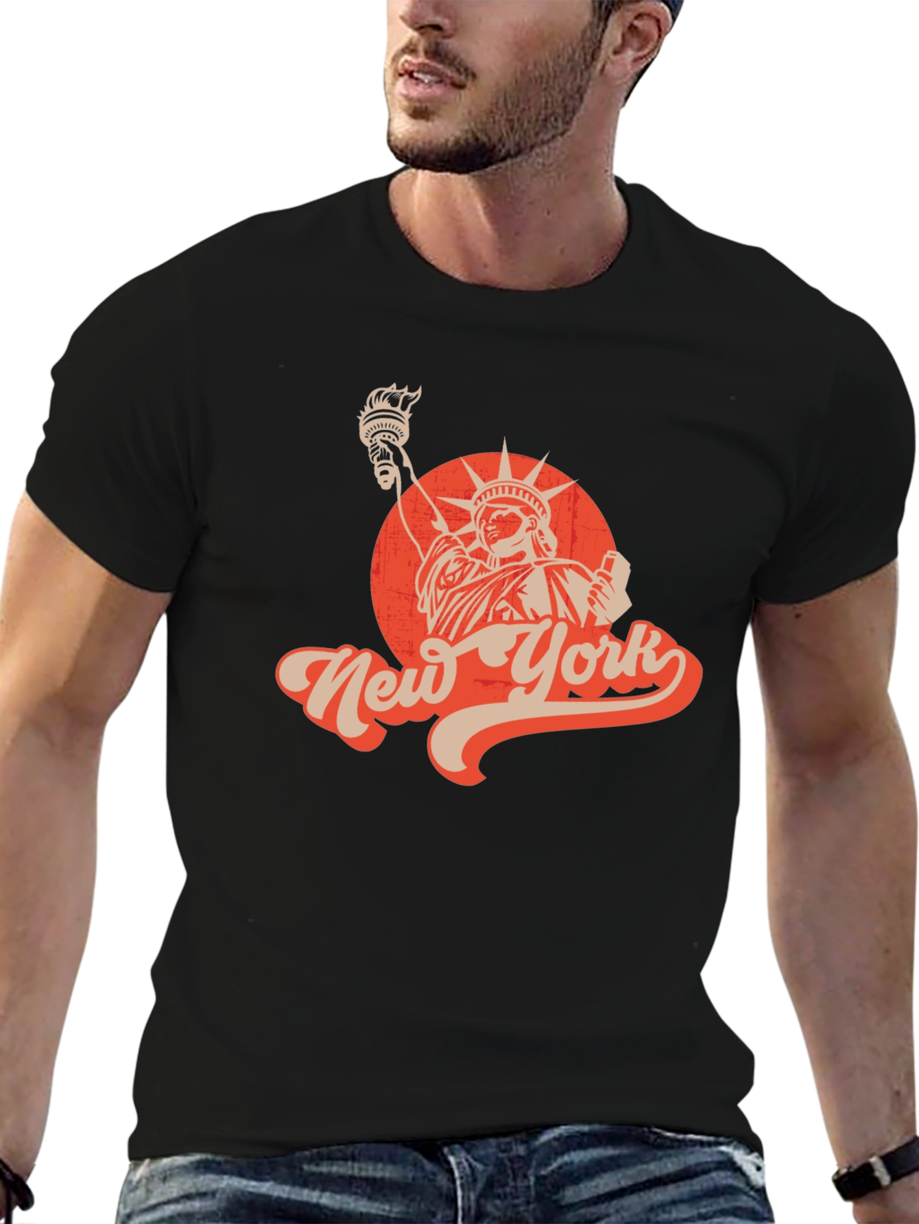 Retro New York Statue of Liberty Graphic Tee
