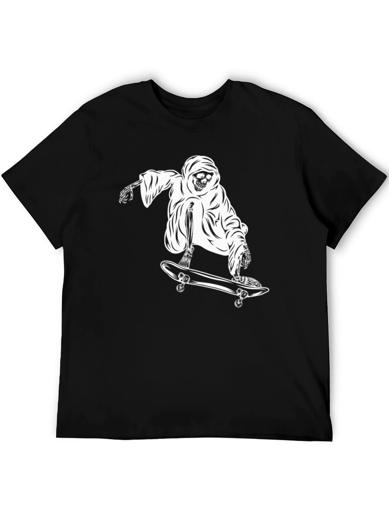 Grim Reaper Skateboard Graphic T-Shirt