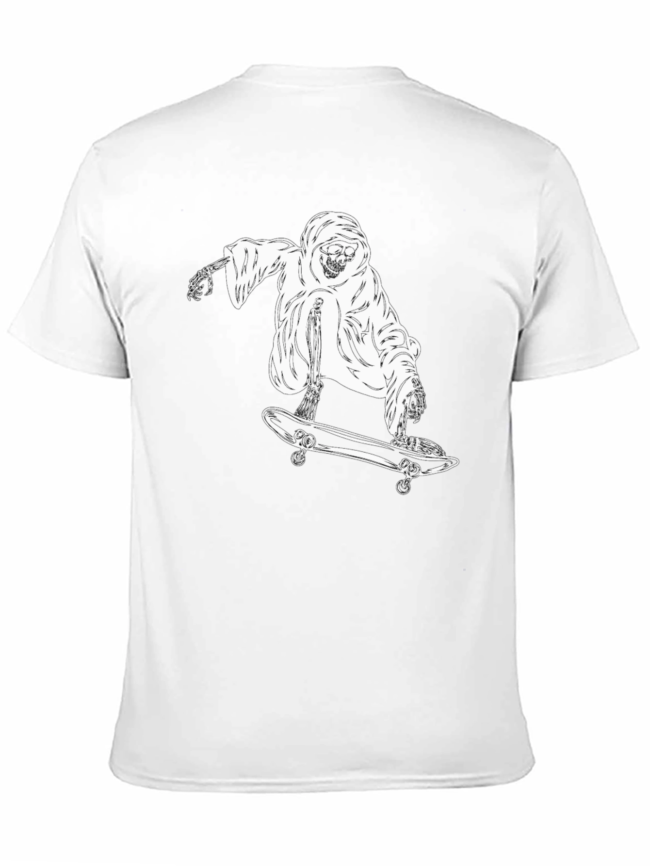 Grim Reaper Skateboard Graphic T-Shirt