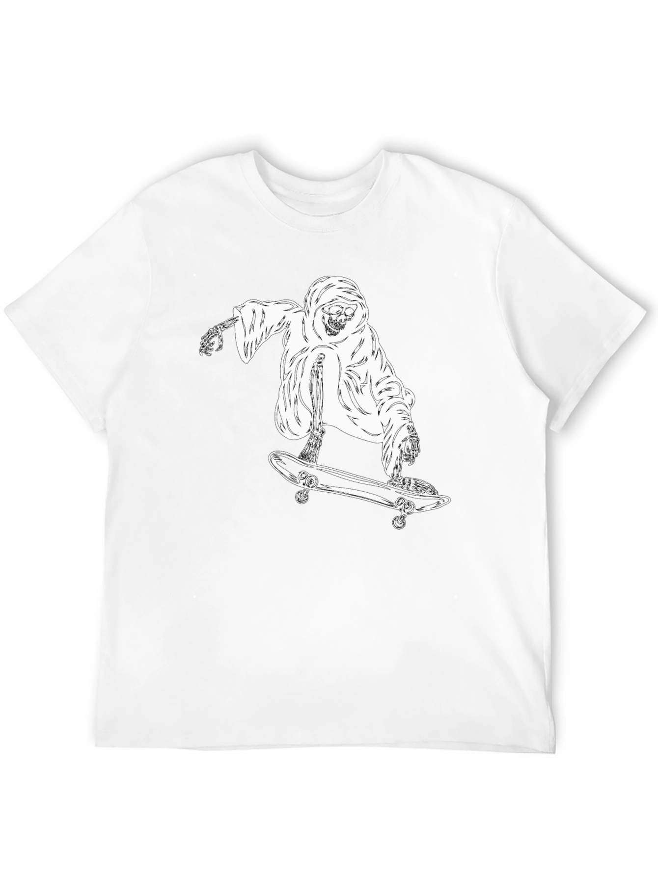 Grim Reaper Skateboard Graphic T-Shirt