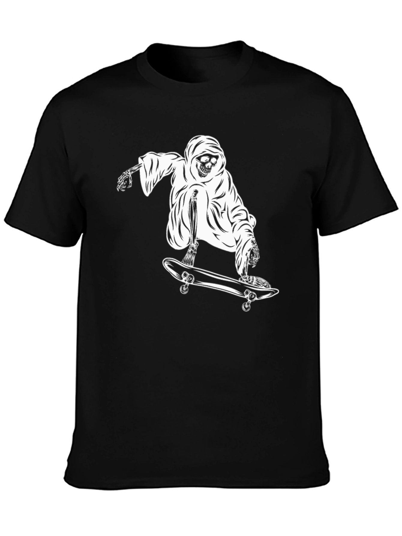 Grim Reaper Skateboard Graphic T-Shirt