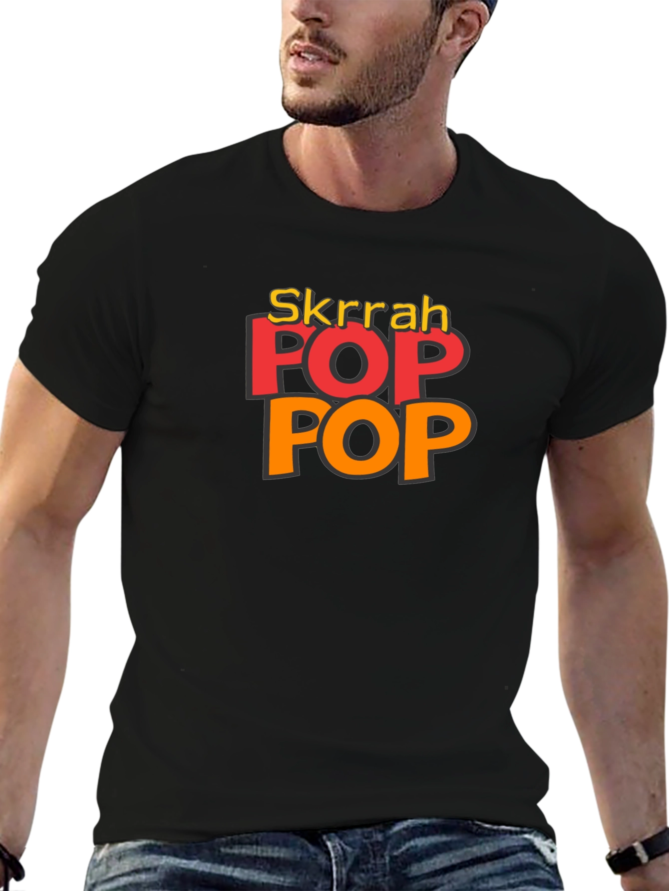 Skrrah Pop Pop Graphic T-Shirt - Black