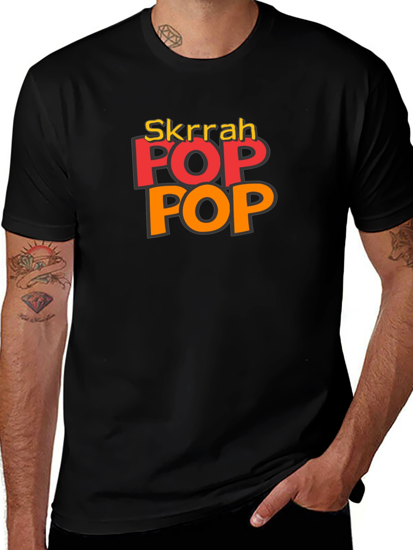 Skrrah Pop Pop Graphic T-Shirt - Black