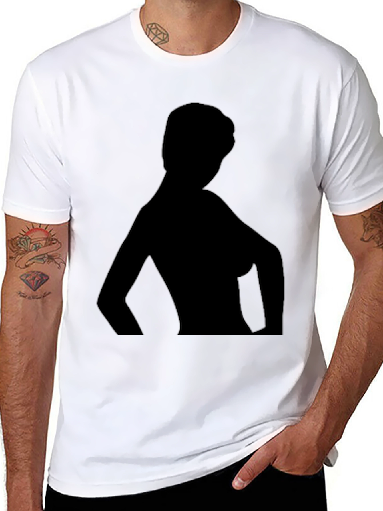 Silhouette Graphic Tee - Black Casual Shirt
