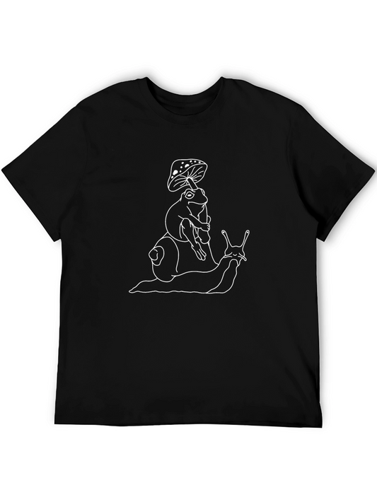 Frog & Snail T-Shirt - Black Graphic Tee