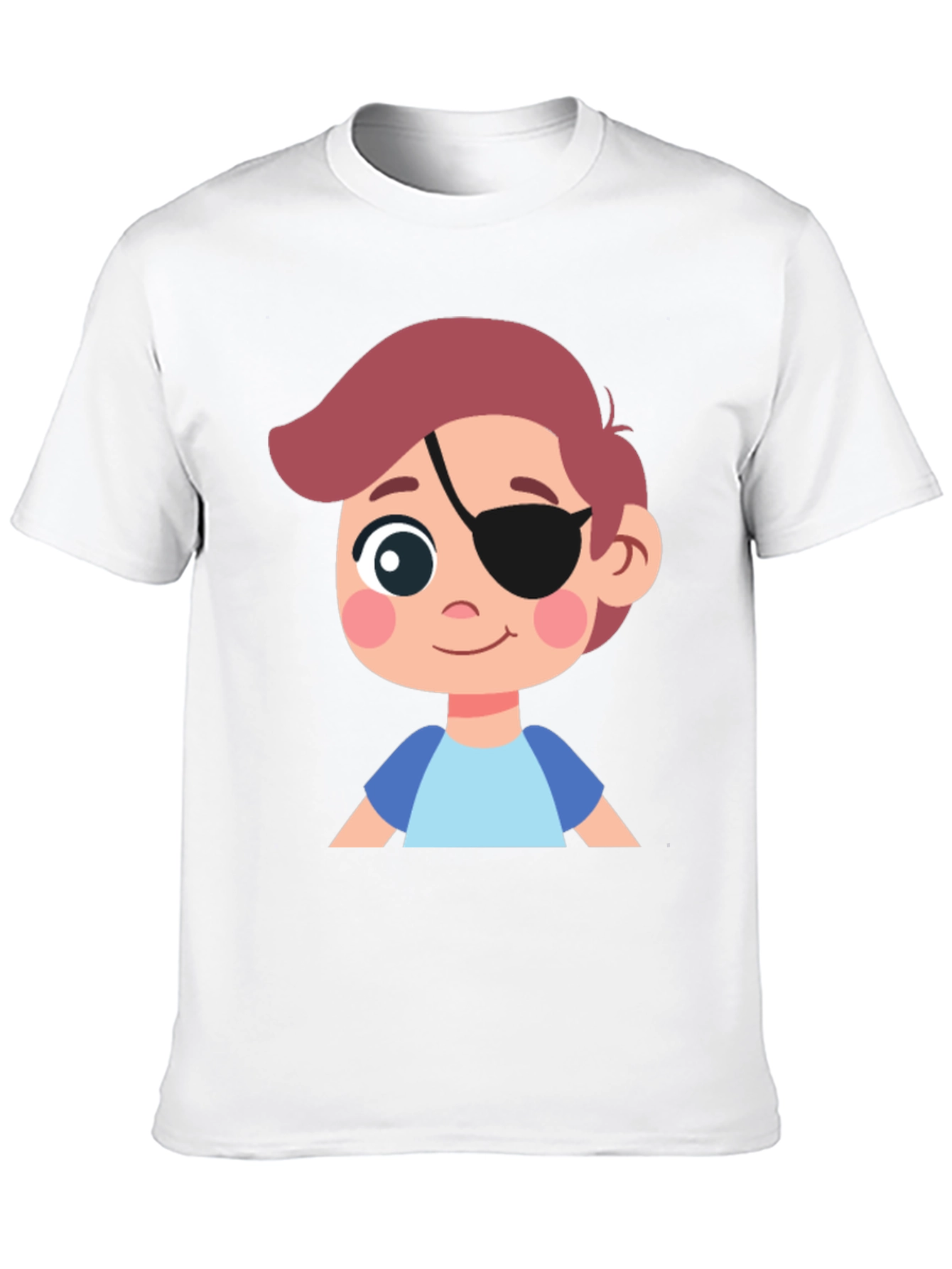 Boys Pirate Patch T-Shirt - Black Cotton Tee