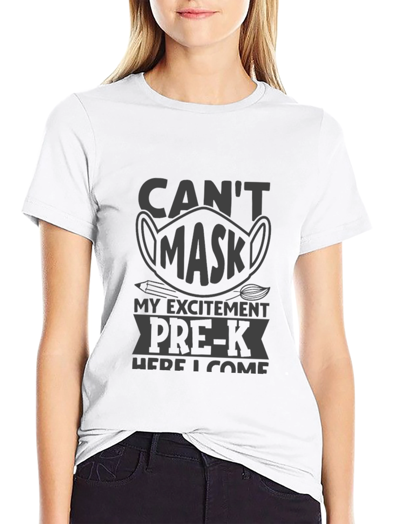 Pre-K Cant Mask My Excitement T-Shirt