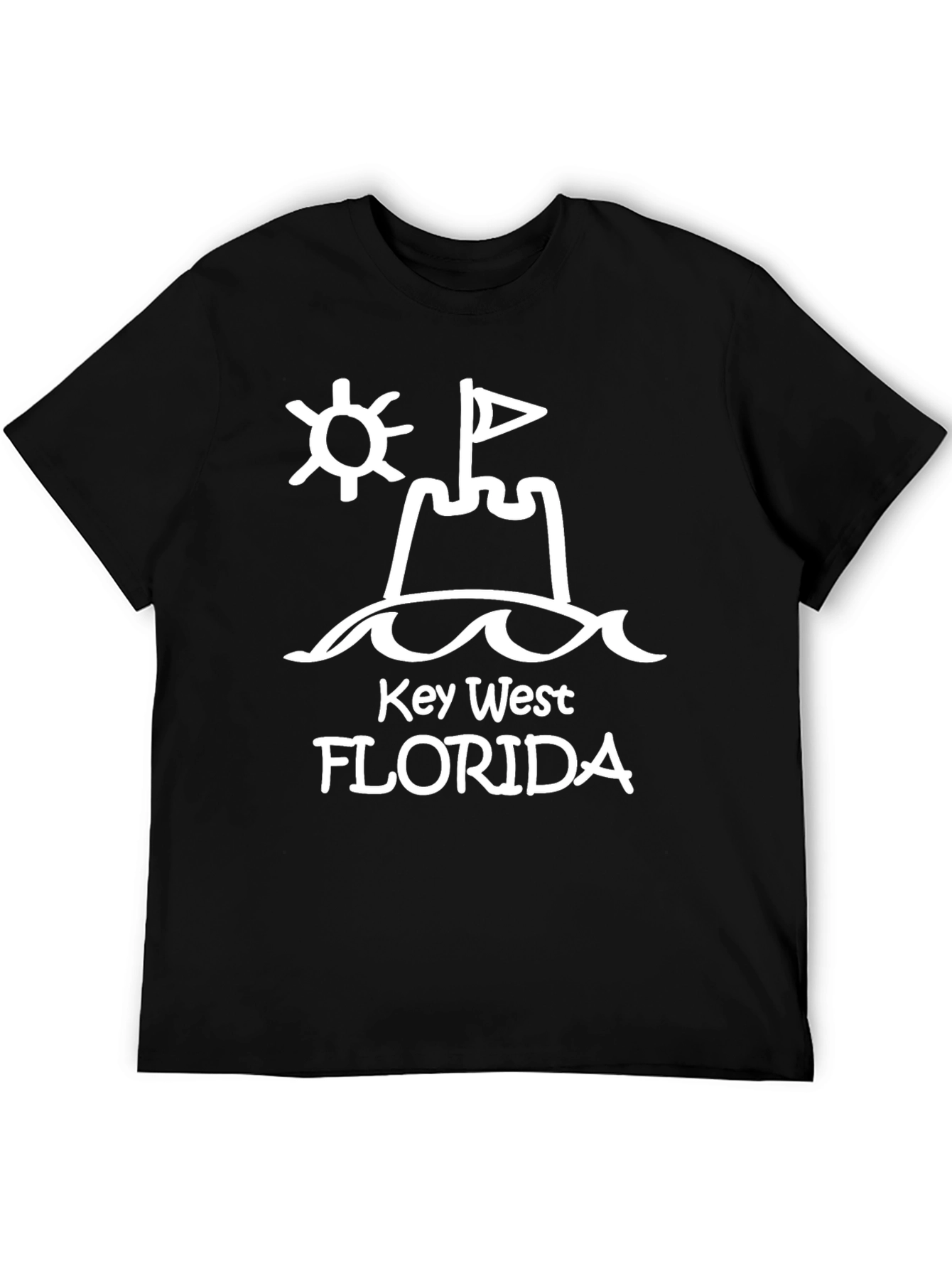 Key West Florida Graphic T-Shirt - Sandcastle Design