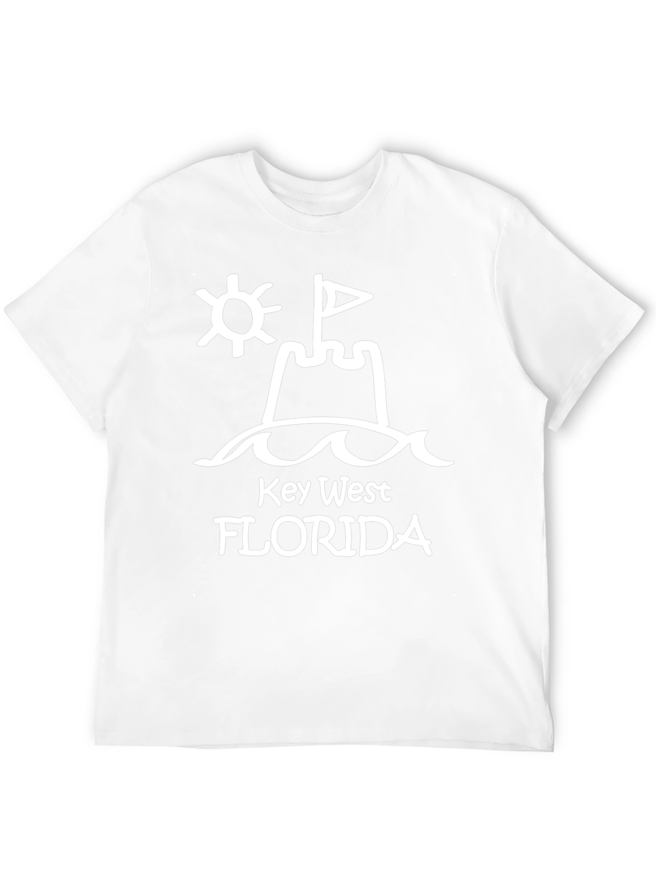 Key West Florida Graphic T-Shirt - Sandcastle Design