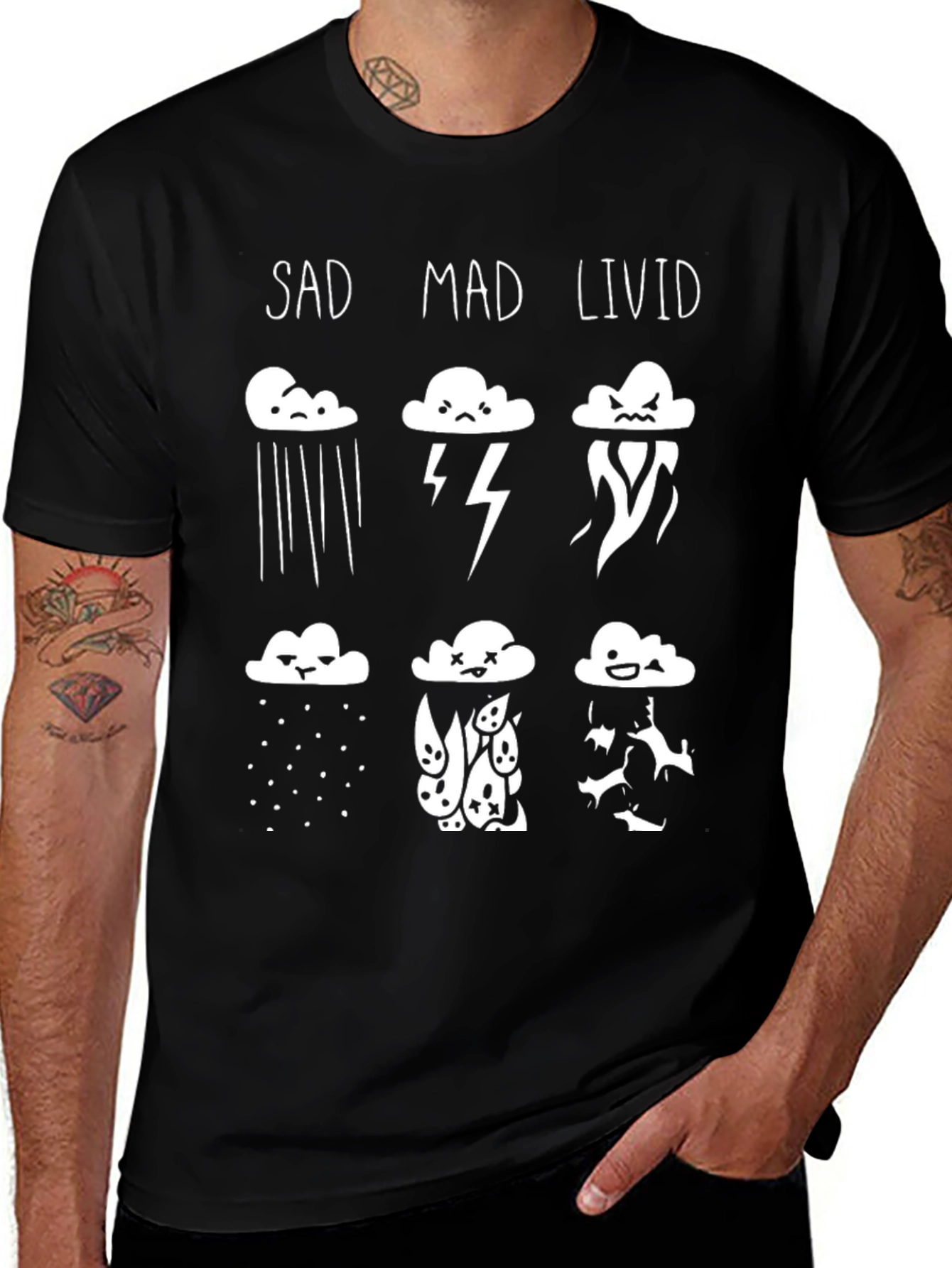 Moody Weather T-Shirt - Cloud Emotions Tee