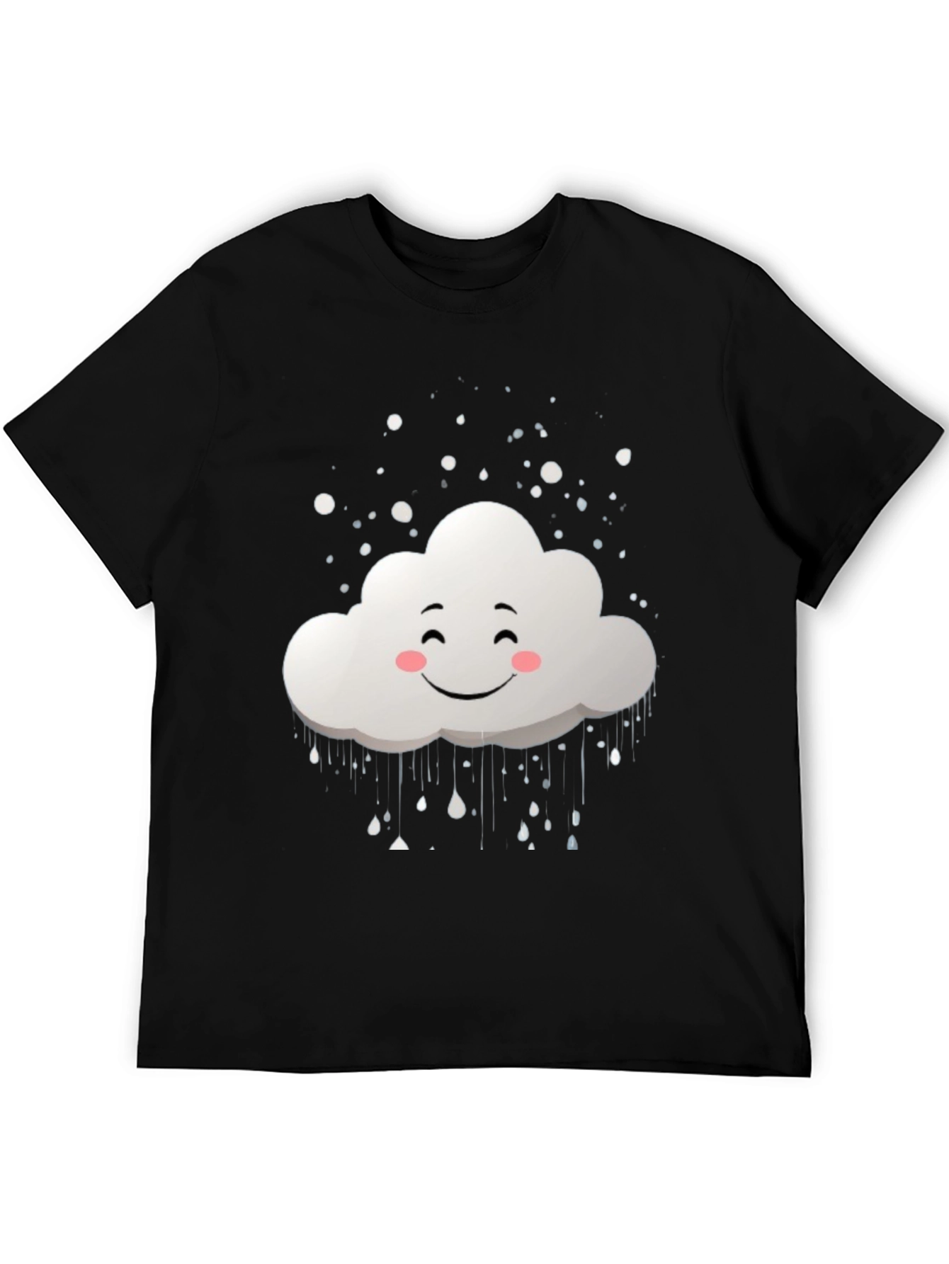 Smiling Cloud Graphic Black T-Shirt