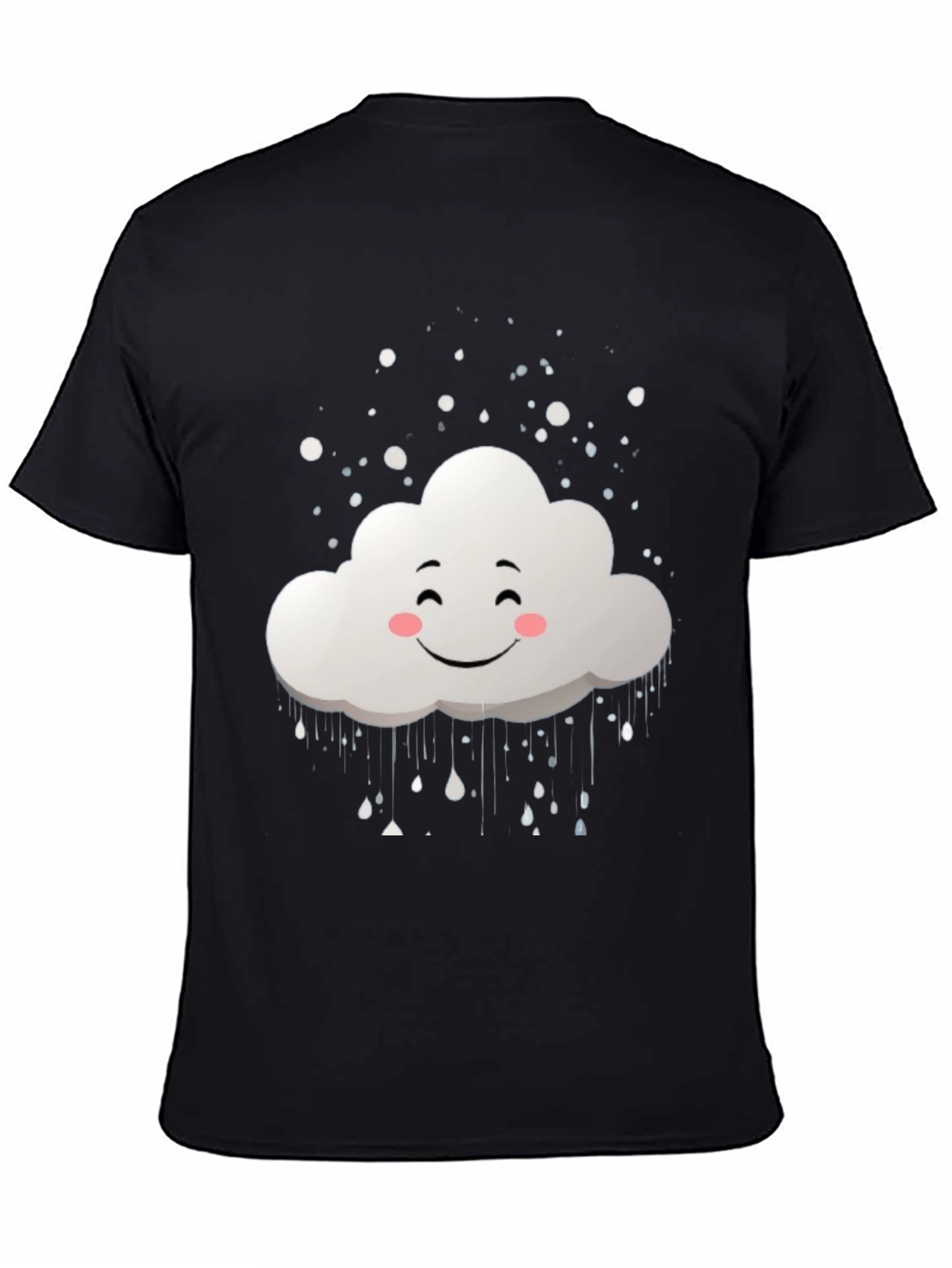 Smiling Cloud Graphic Black T-Shirt