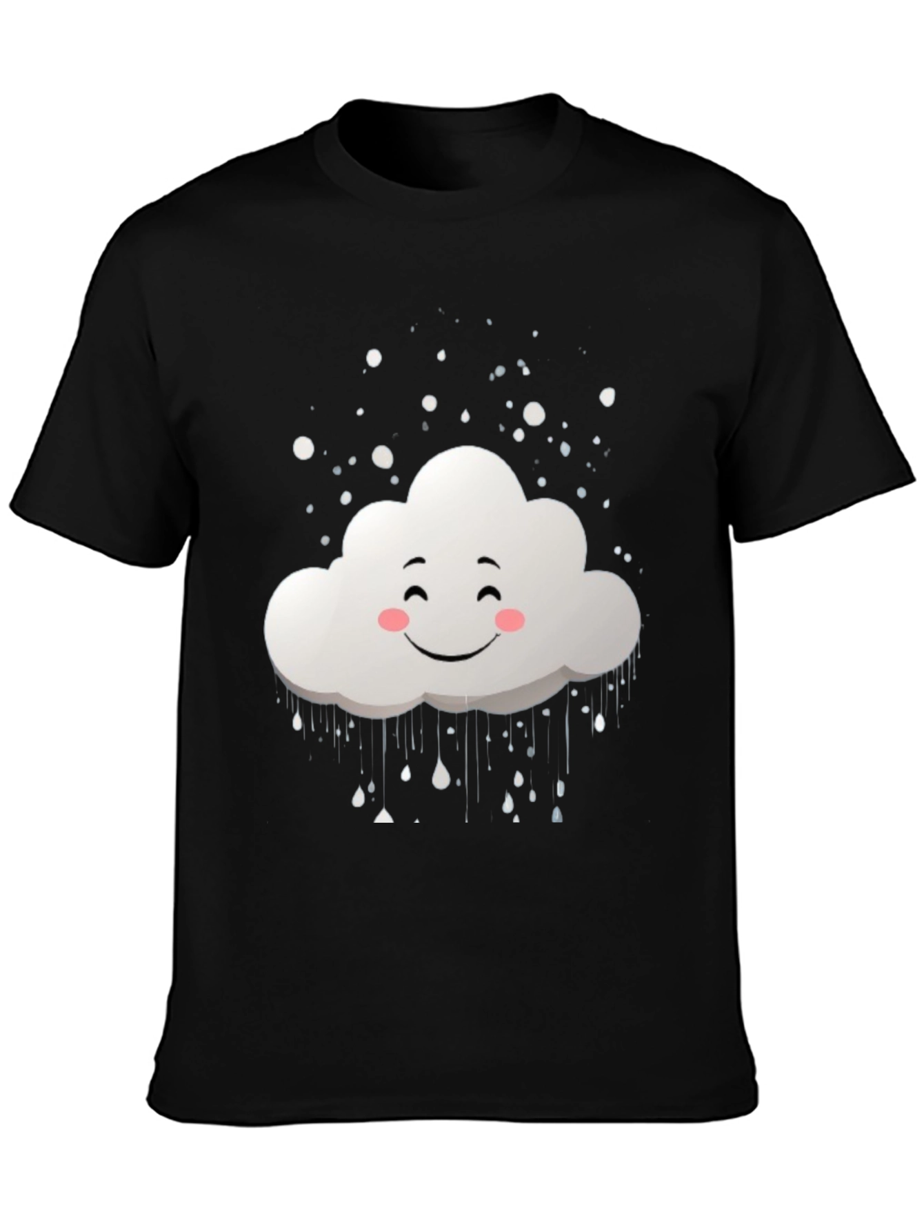 Smiling Cloud Graphic Black T-Shirt