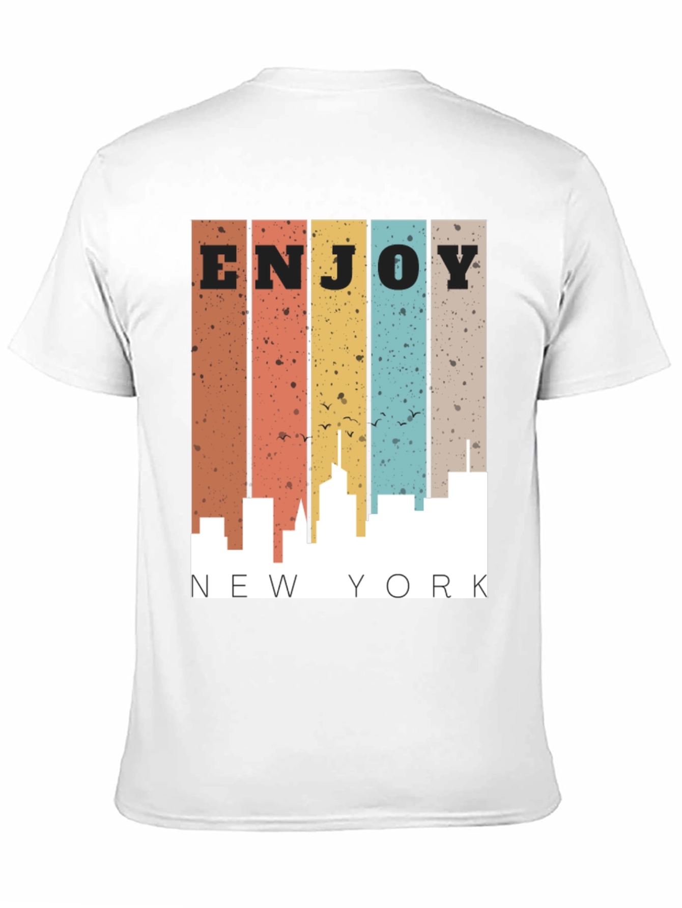 Retro Enjoy New York City Skyline Mens T-Shirt