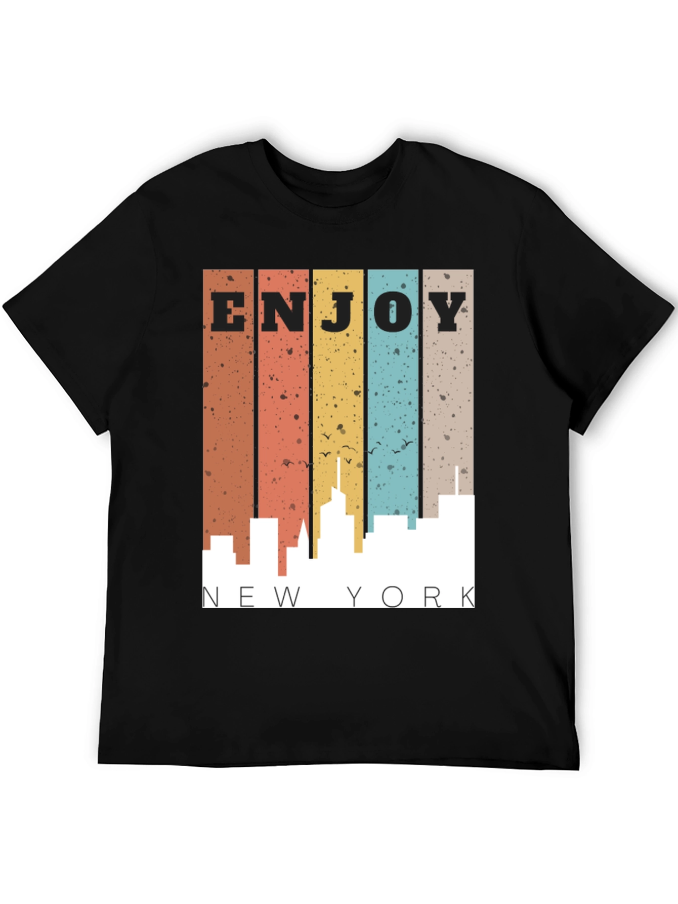 Retro Enjoy New York City Skyline Mens T-Shirt