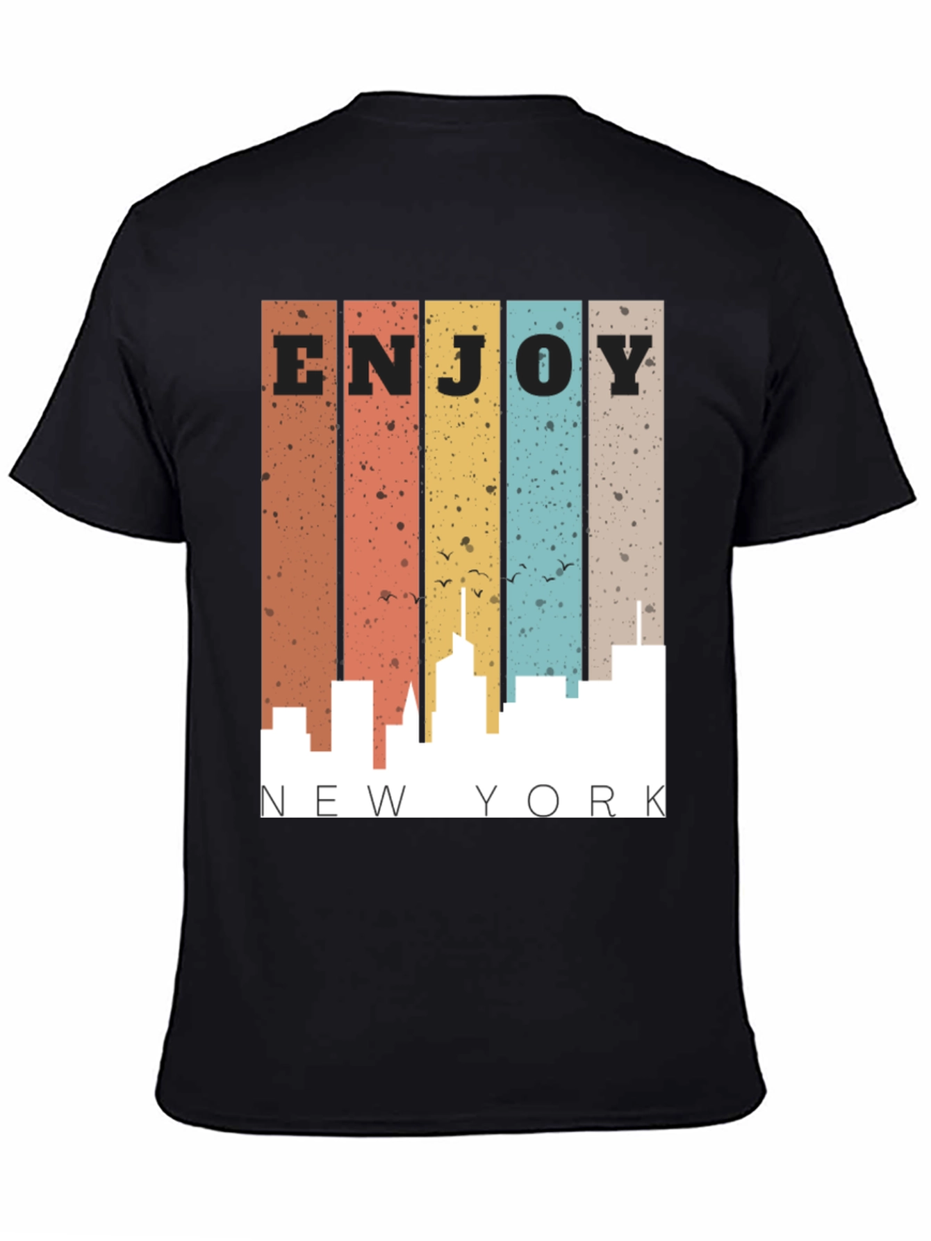 Retro Enjoy New York City Skyline Mens T-Shirt