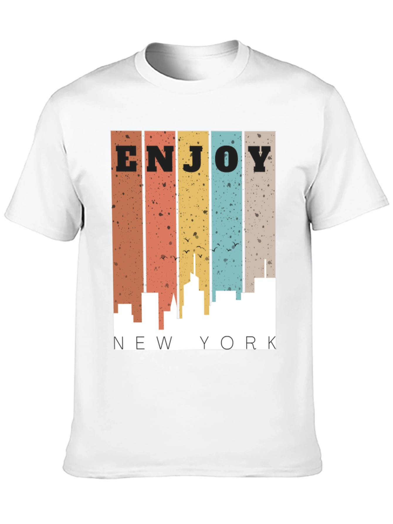 Retro Enjoy New York City Skyline Mens T-Shirt