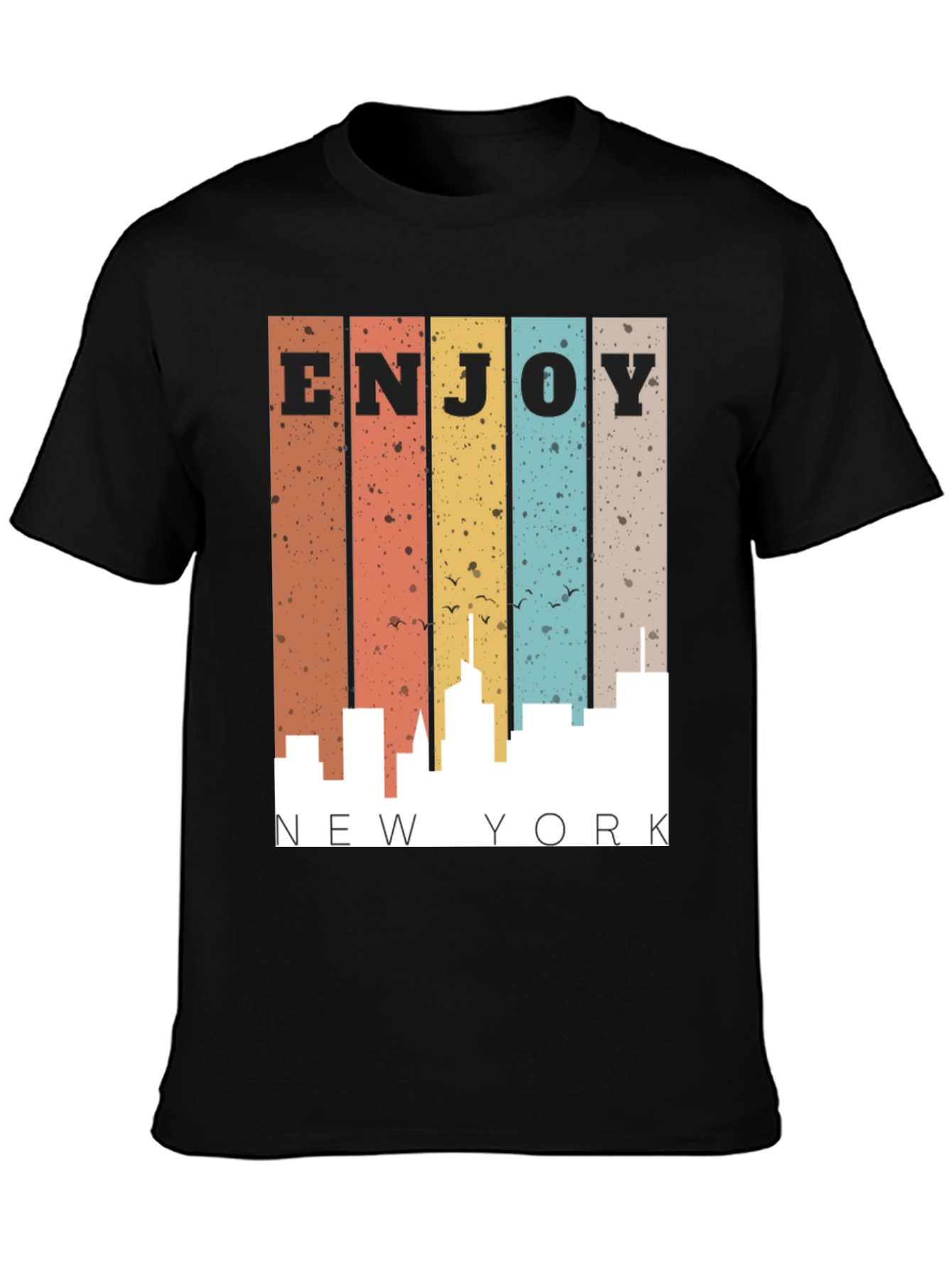 Retro Enjoy New York City Skyline Mens T-Shirt