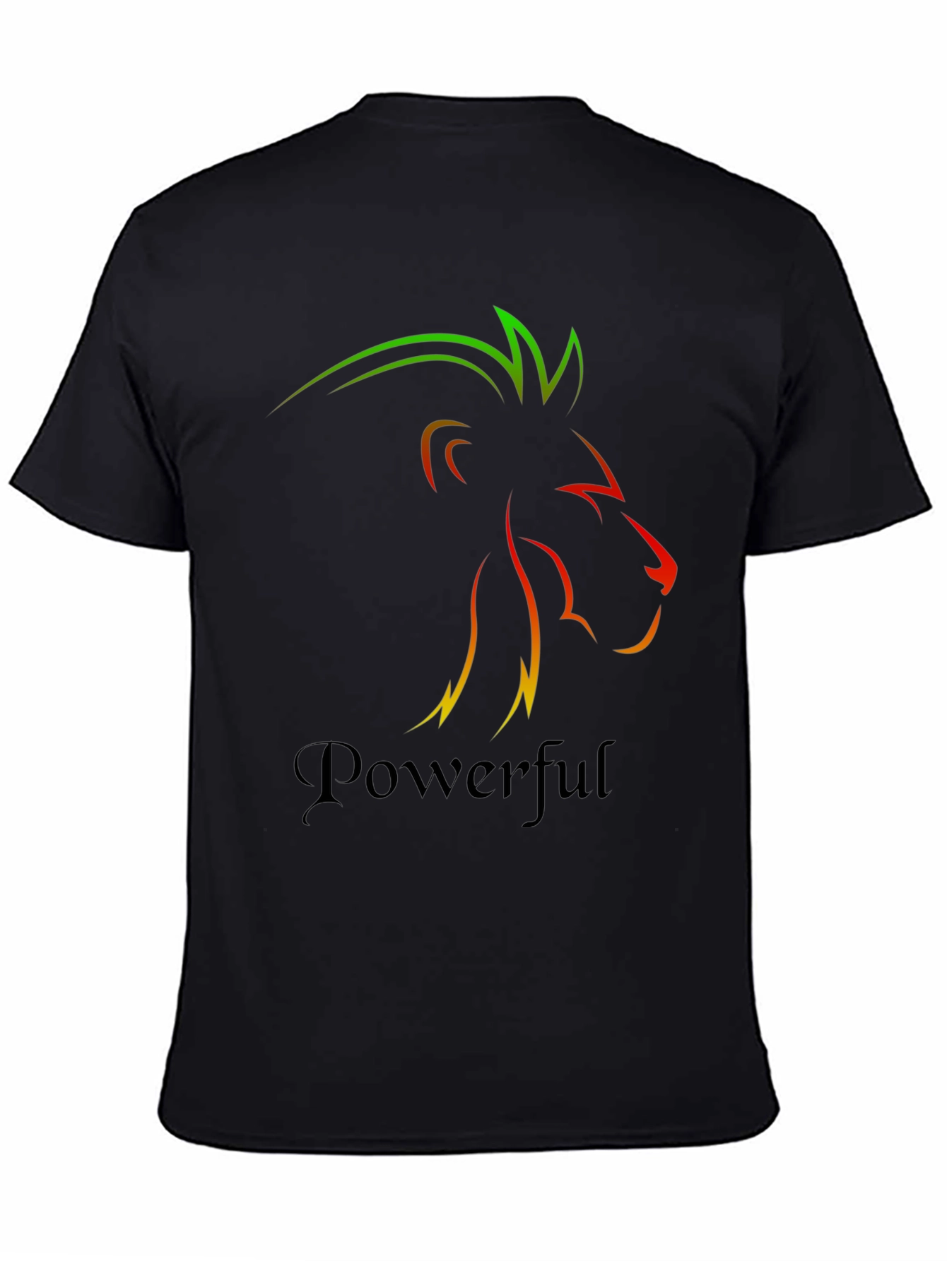 Powerful Lion Graphic Tee - Mens Black T-Shirt