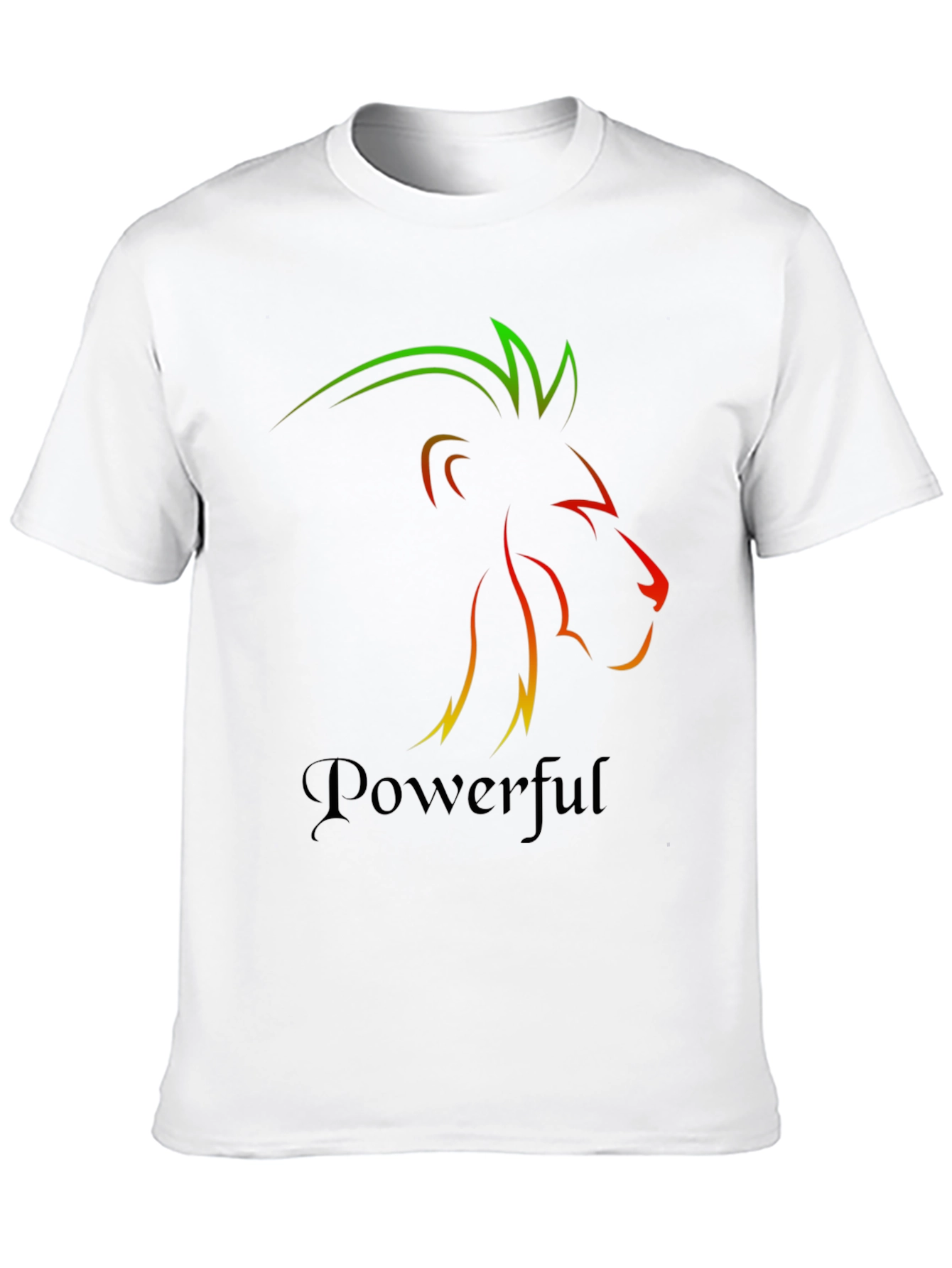 Powerful Lion Graphic Tee - Mens Black T-Shirt