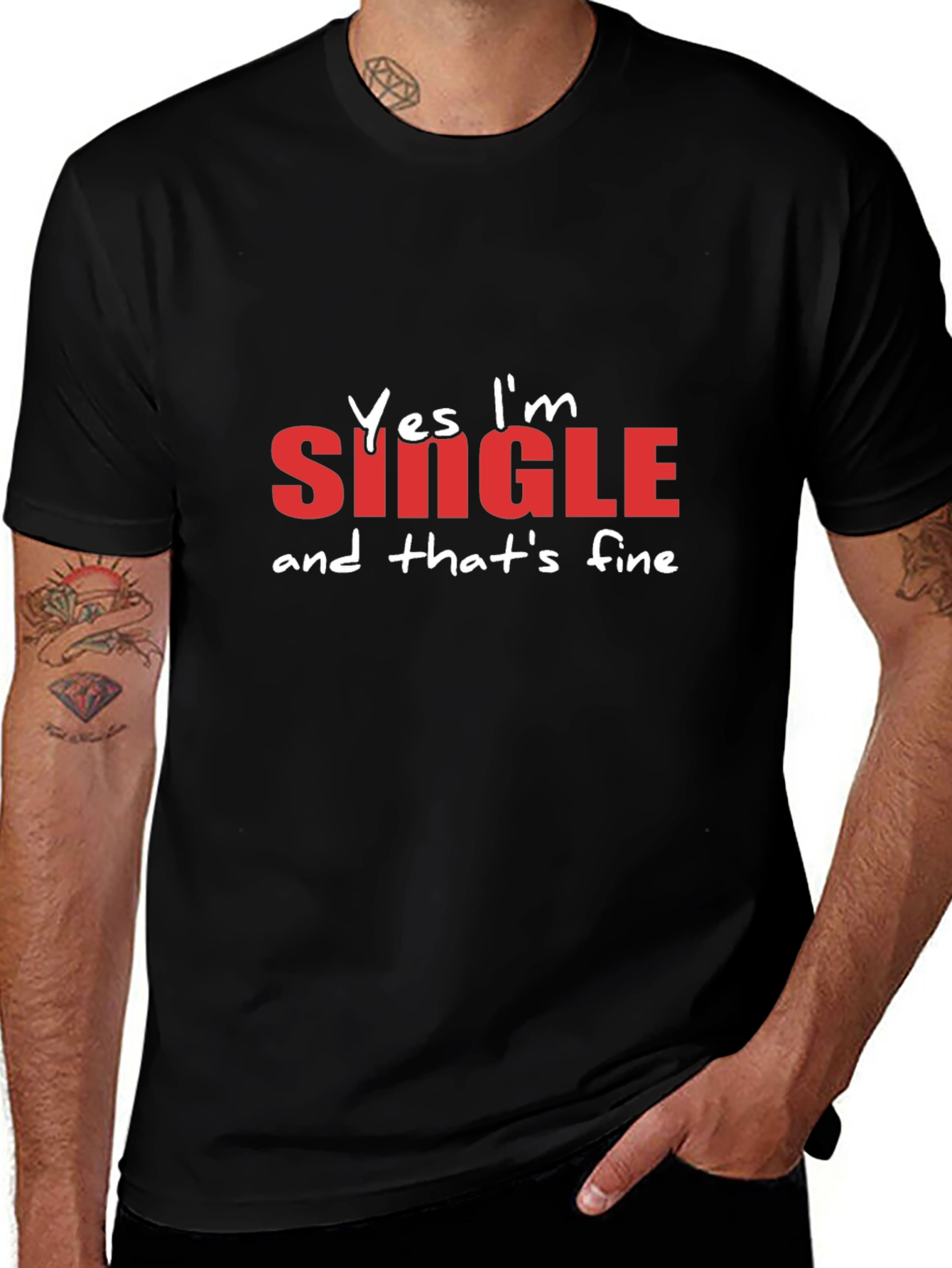 Funny Single & Fine Graphic T-Shirt
