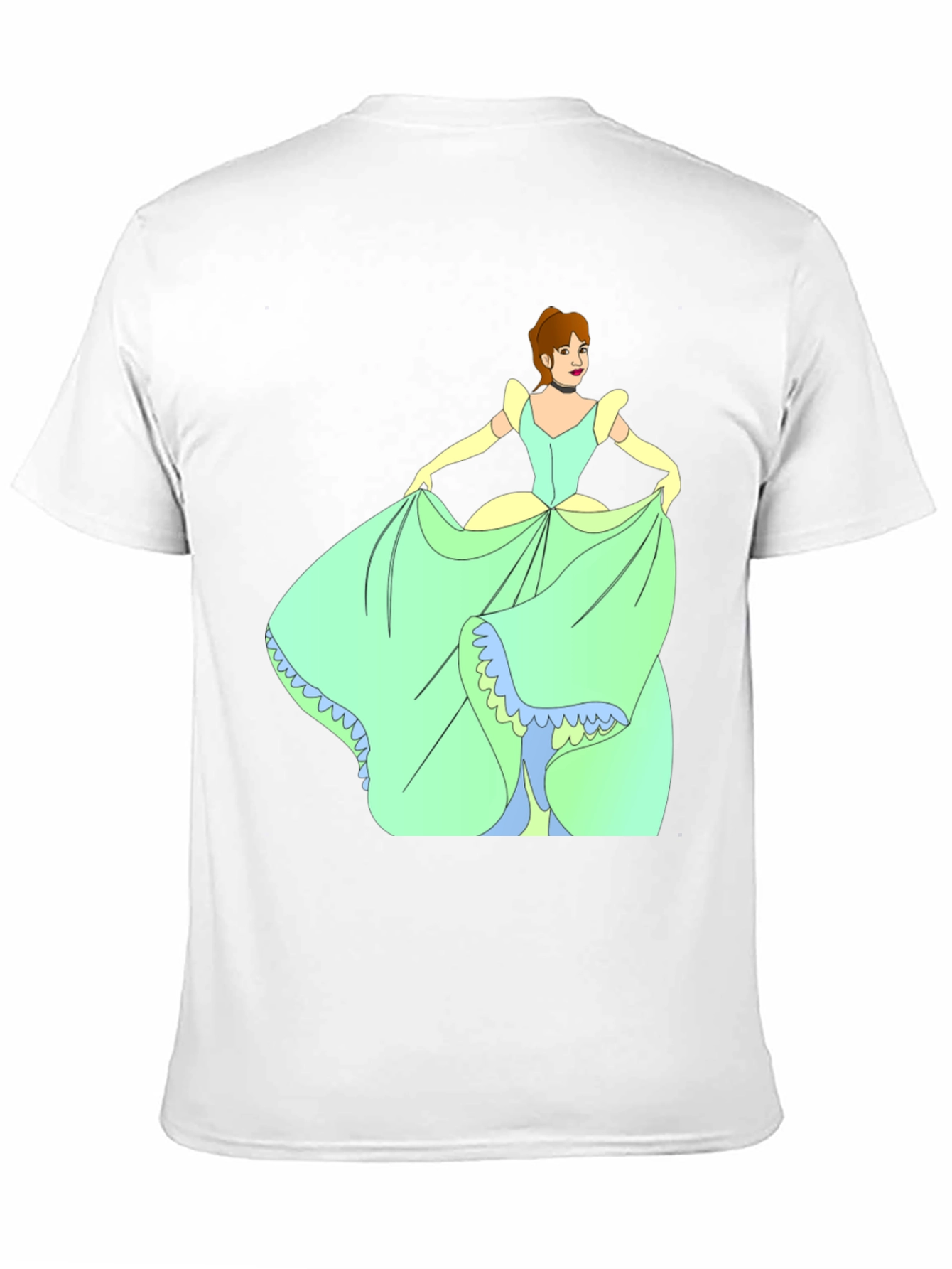 Cinderella Black T-Shirt Cartoon Graphic Tee